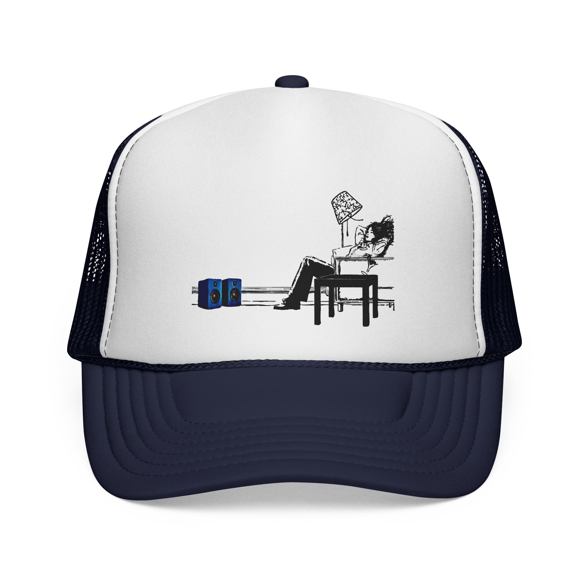 Gym Lover Trucker Cap with Workout Design - Image 1