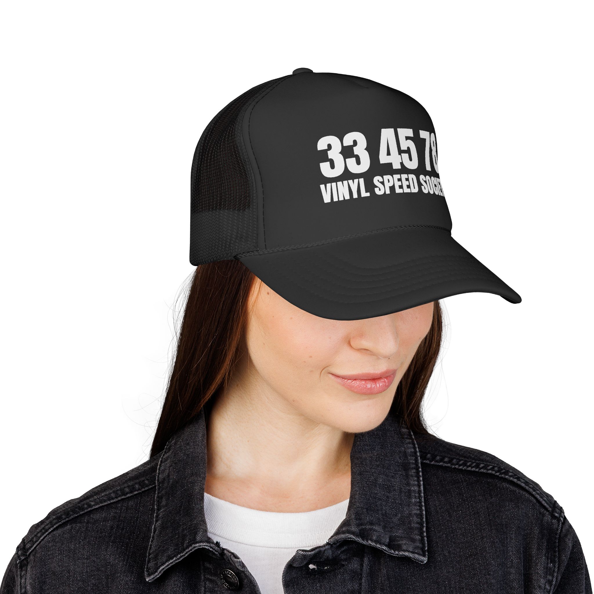 Vinyl Speed Society Trucker Cap - Retro Red Hat for Music Lovers - Image 9