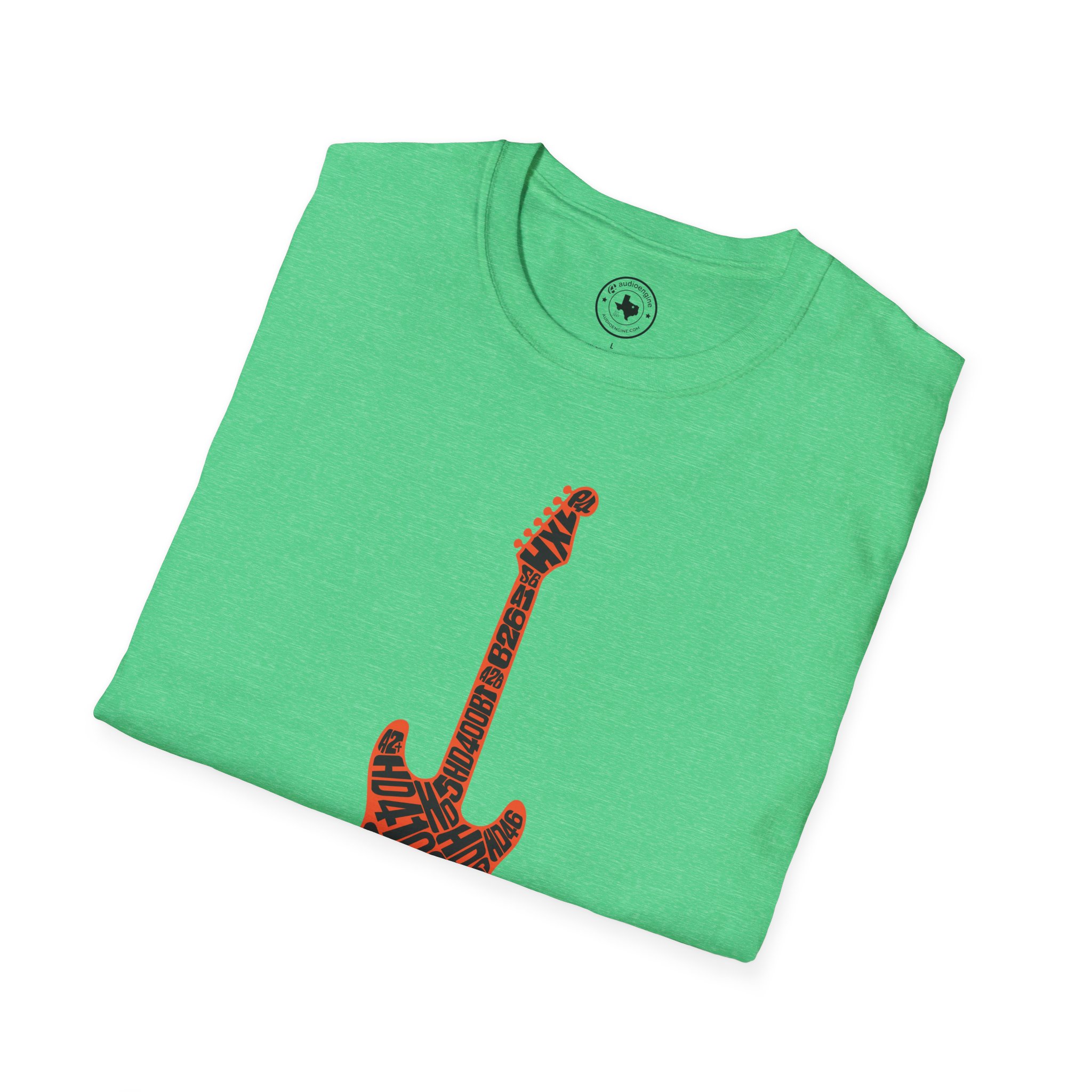Electric Guitar Graphic T-Shirt — Red Psychedelic Music Tee - Image 76