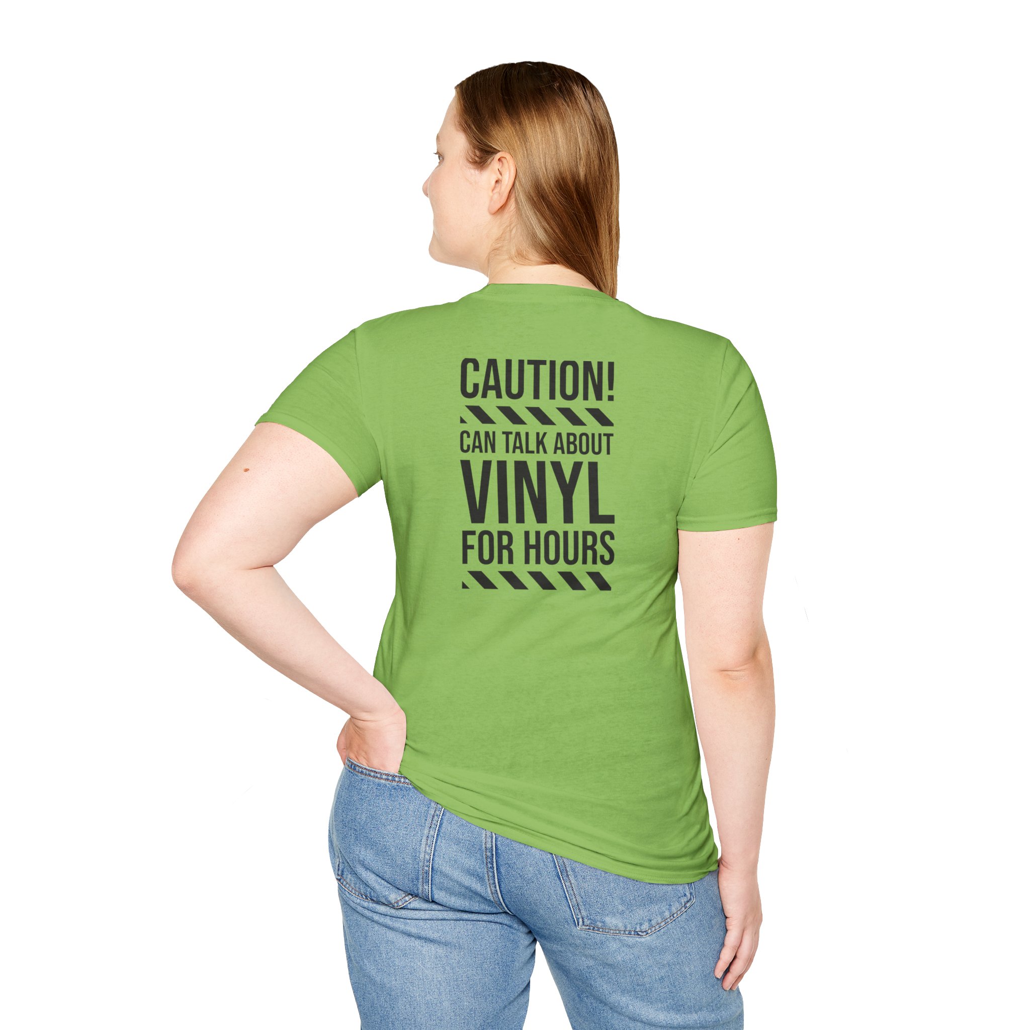 Vinyl Lover T-Shirt — "Caution! Can Talk About Vinyl For Hours" Graphic Tee - Image 59