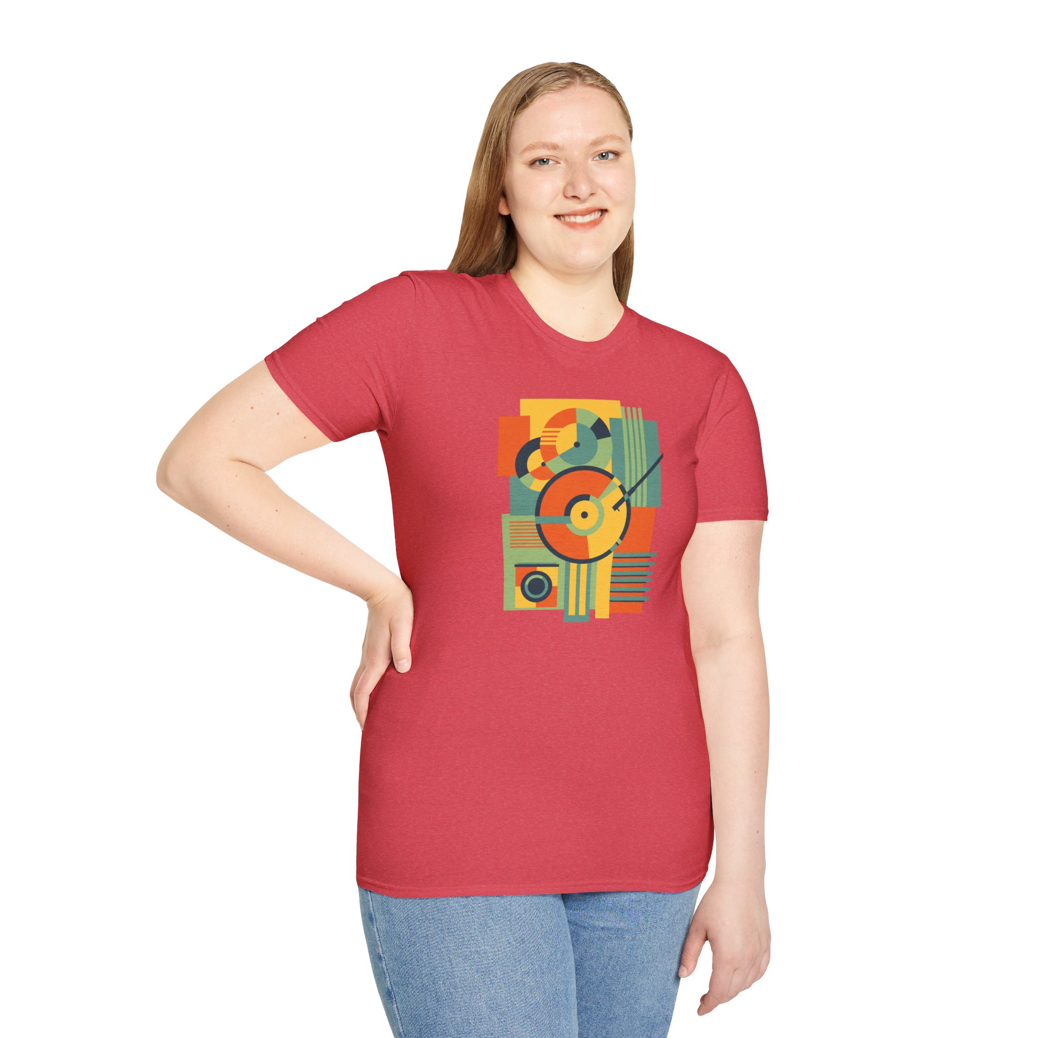 Retro Geometric Vinyl Record T-Shirt — Vintage Music Graphic Tee - Image 115