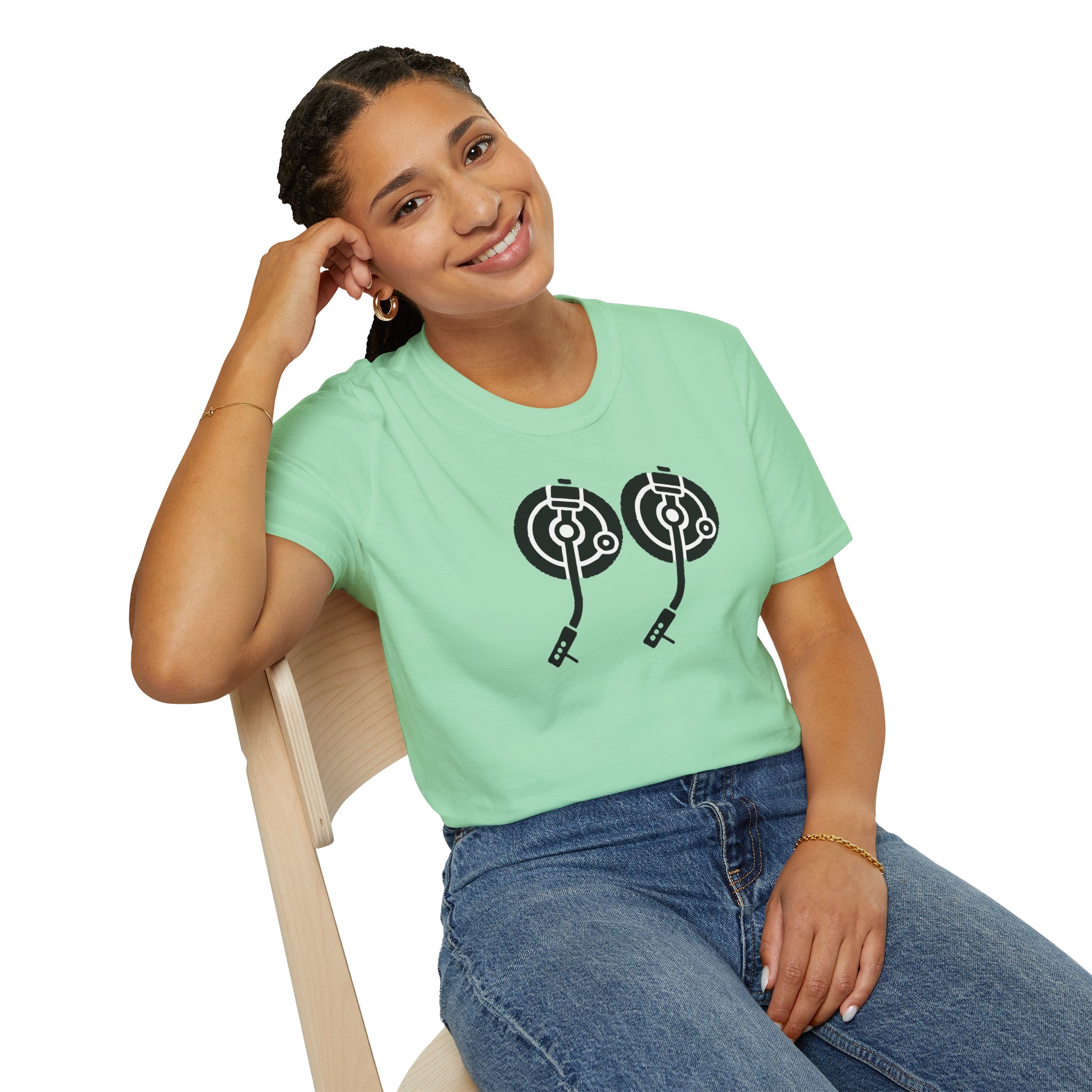 Record Player Turntable Tee — Retro DJ Vinyl Graphic T-Shirt - Image 98