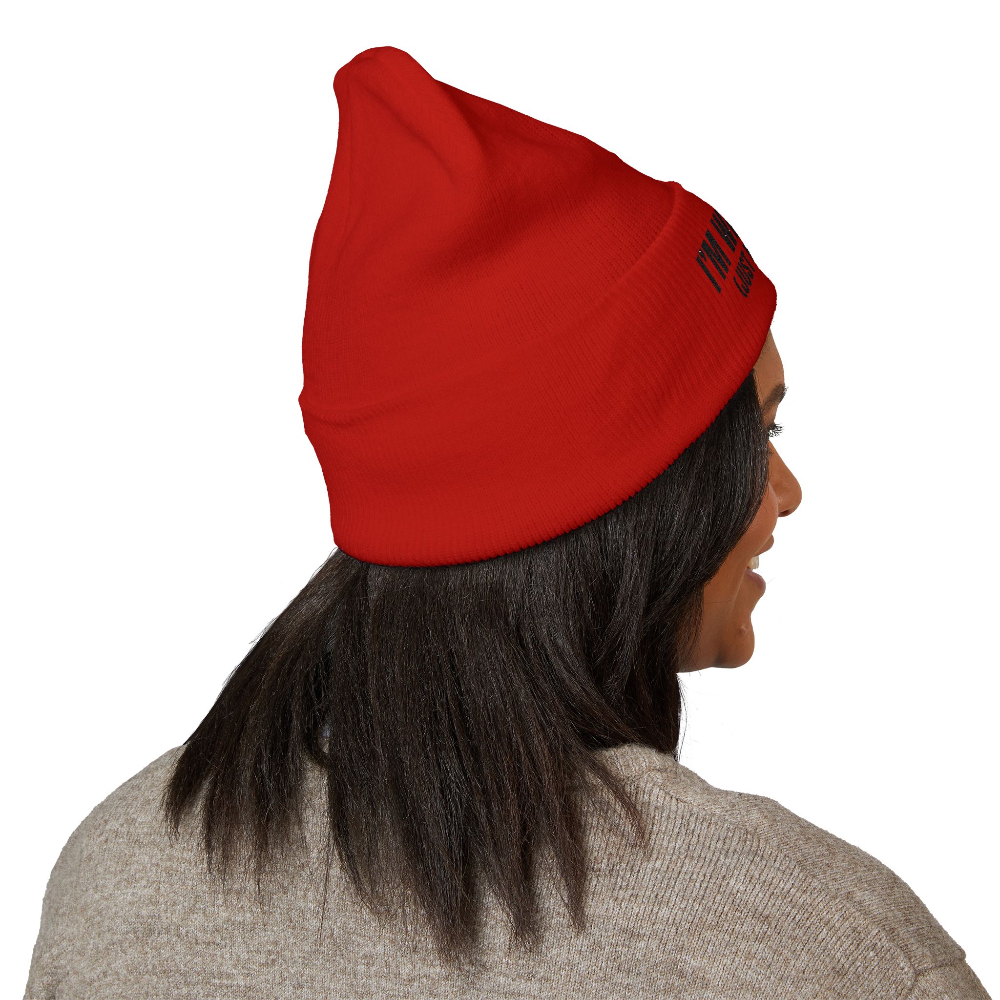 I'm With The DJ (Just Not This One) Embroidered Cuffed Beanie - Image 15