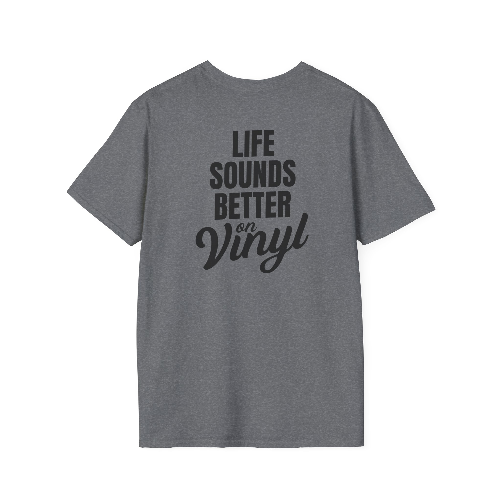 Vinyl Lover Unisex Softstyle T-Shirt - Life Sounds Better on Vinyl - Image 28