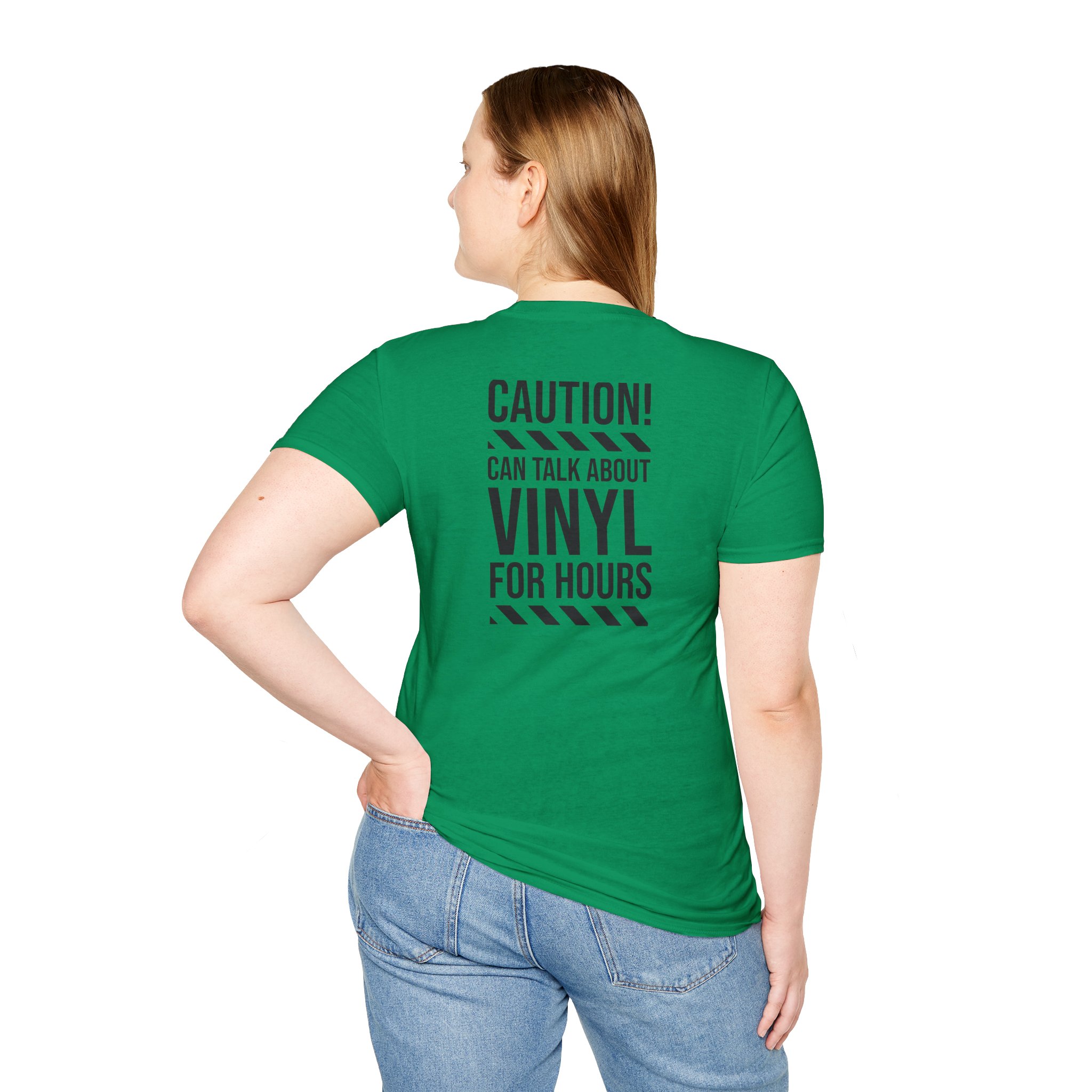 Vinyl Lover T-Shirt — "Caution! Can Talk About Vinyl For Hours" Graphic Tee - Image 77