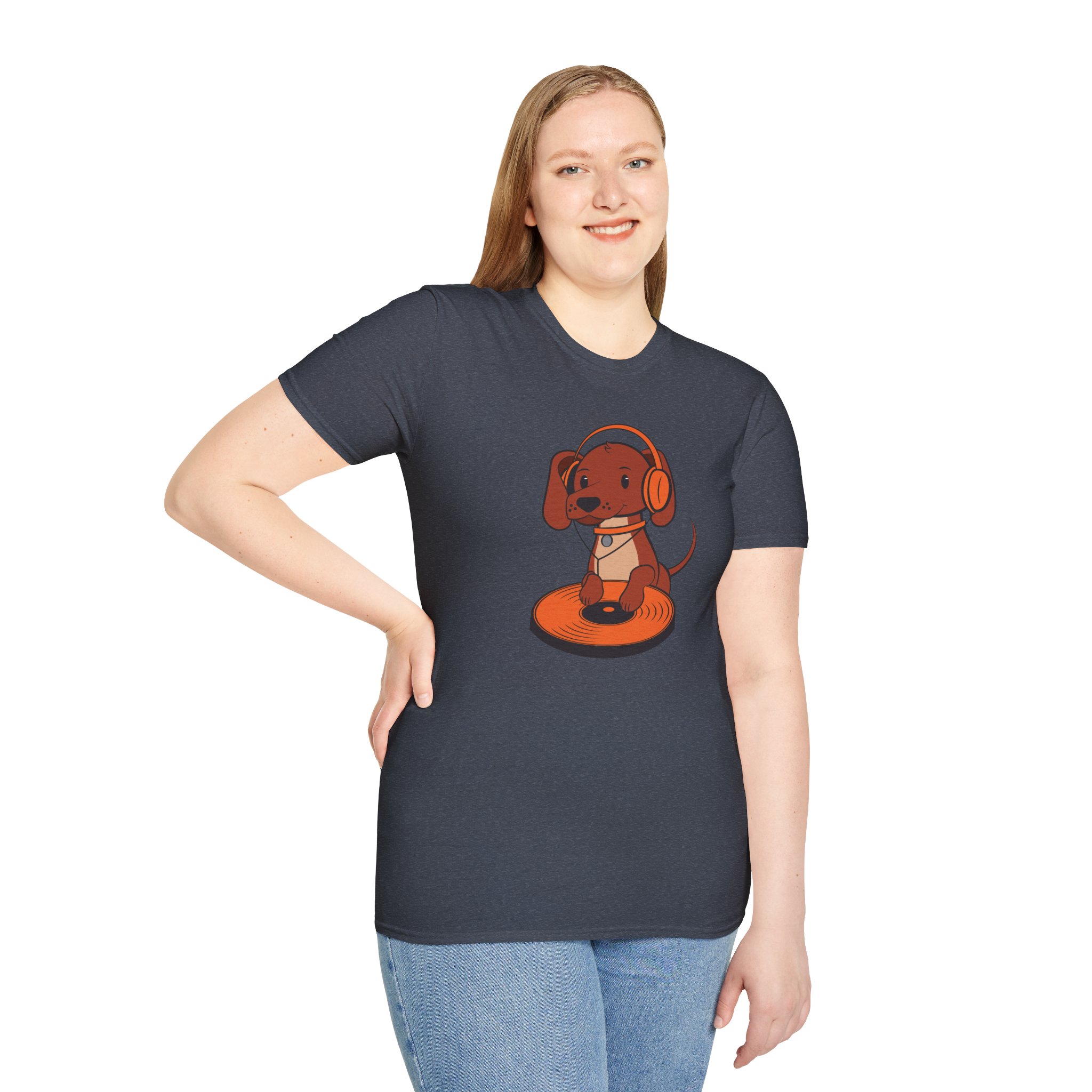 DJ Dachshund Tee — Cute Dog with Headphones Graphic T-Shirt - Image 125