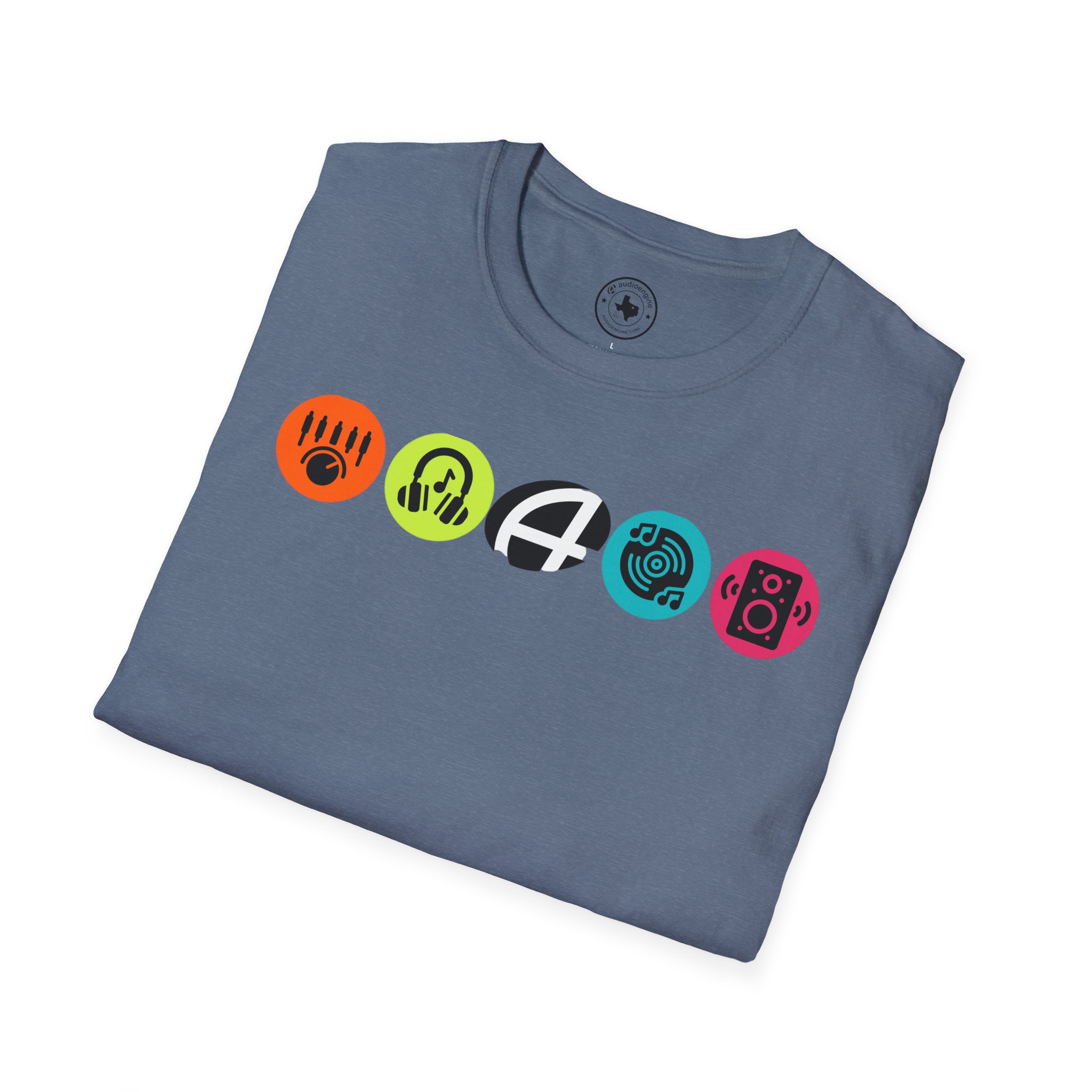Music Icon Row T-Shirt — Colorful Band Equipment Graphic Tee - Image 76