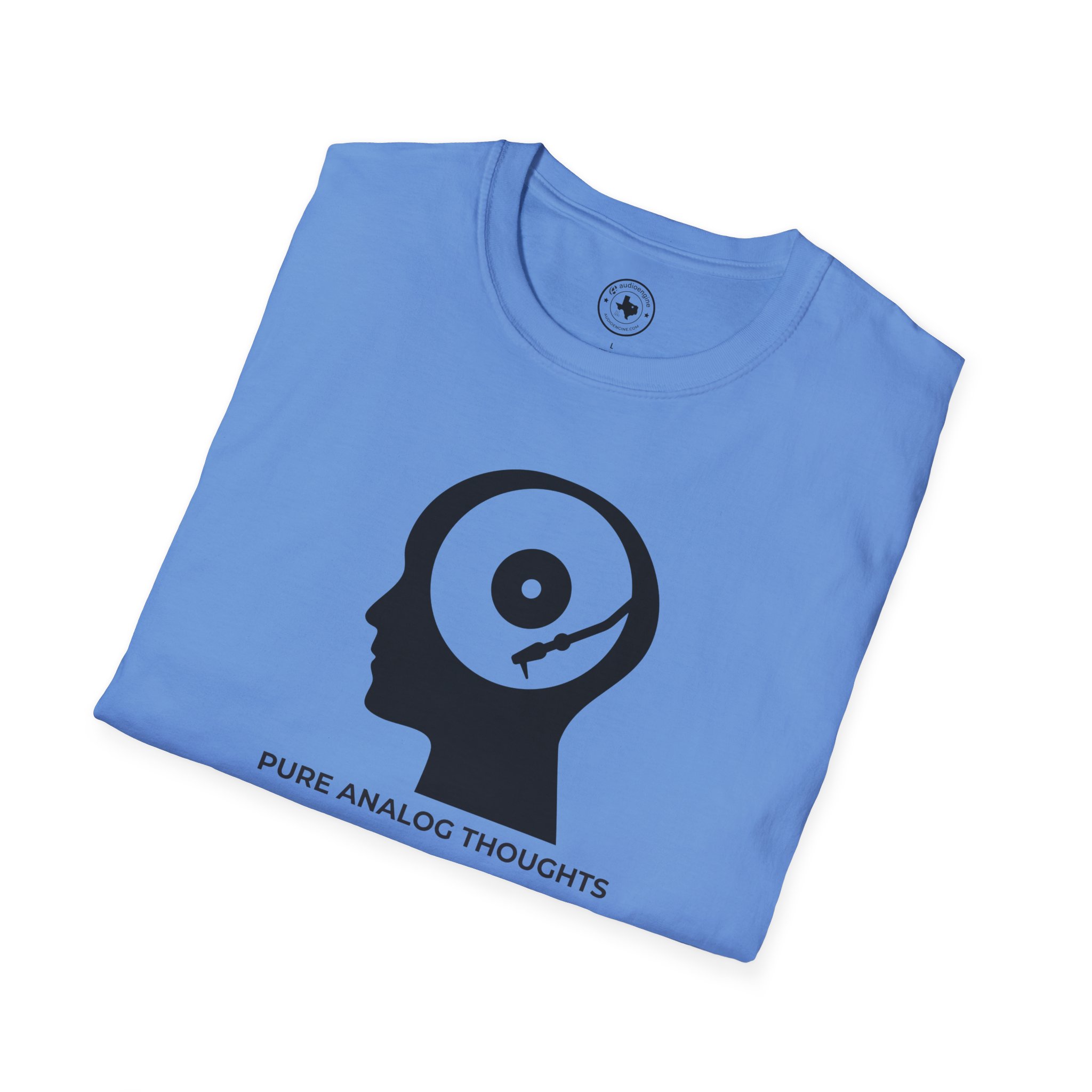 Analog Thoughts T-Shirt — 'Pure Analog Thoughts' Record Head Graphic Tee - Image 92
