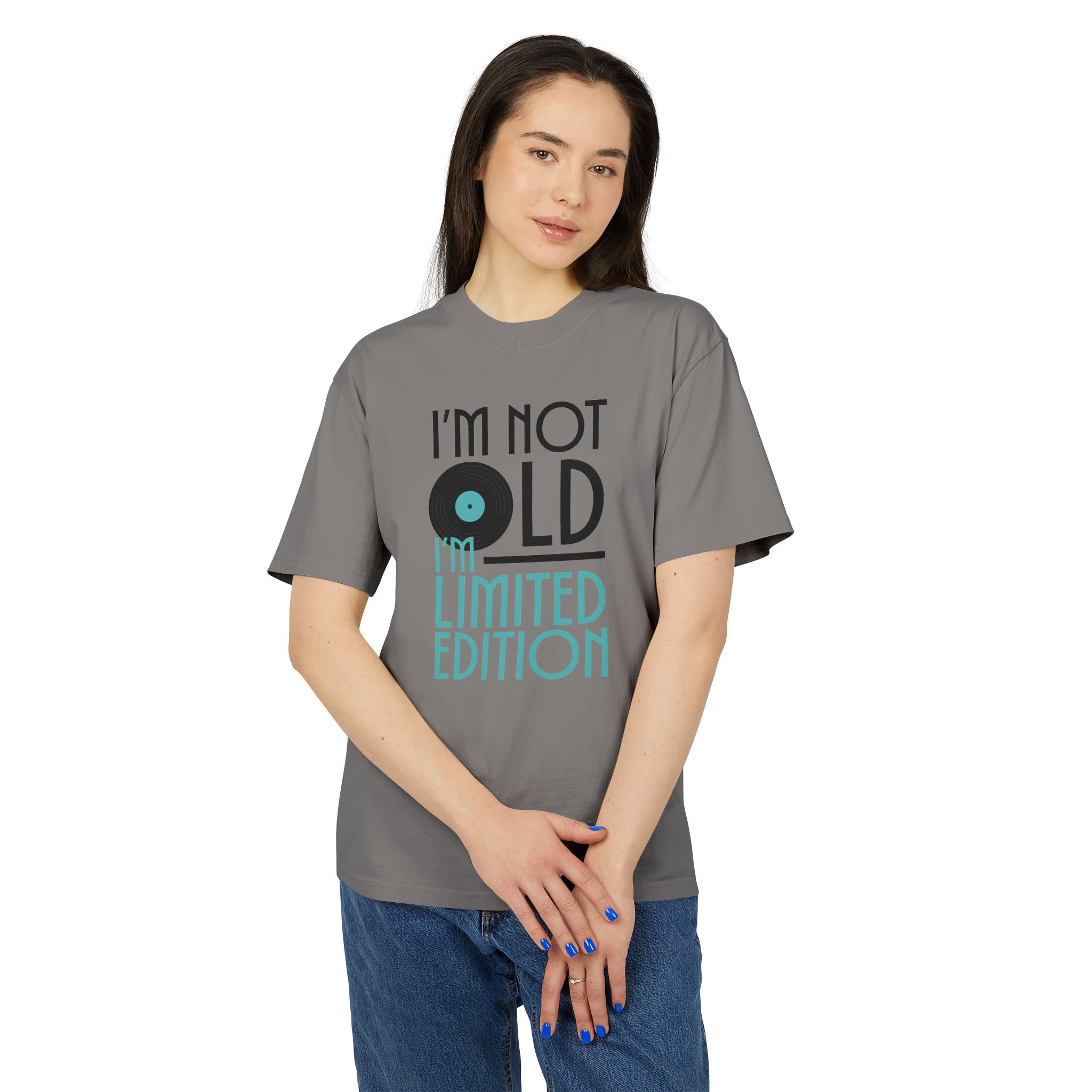 Vintage Vinyl-Inspired Unisex Heavy Faded Tee: 'I'm Not Old, I'm Limited Edition' - Image 15