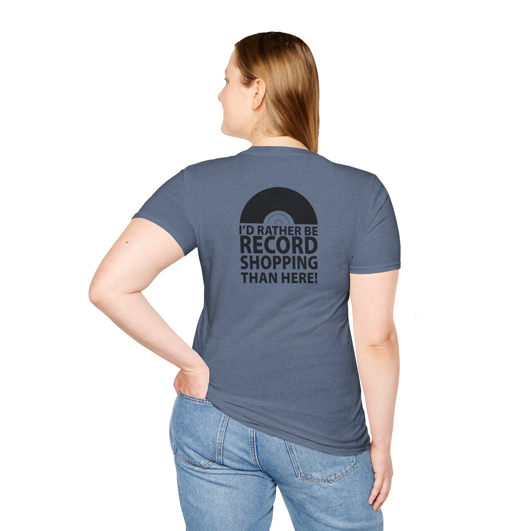 Record Shopping T‑Shirt — “I’d Rather Be Record Shopping Than Here!” Vinyl Lover Tee - Image 83