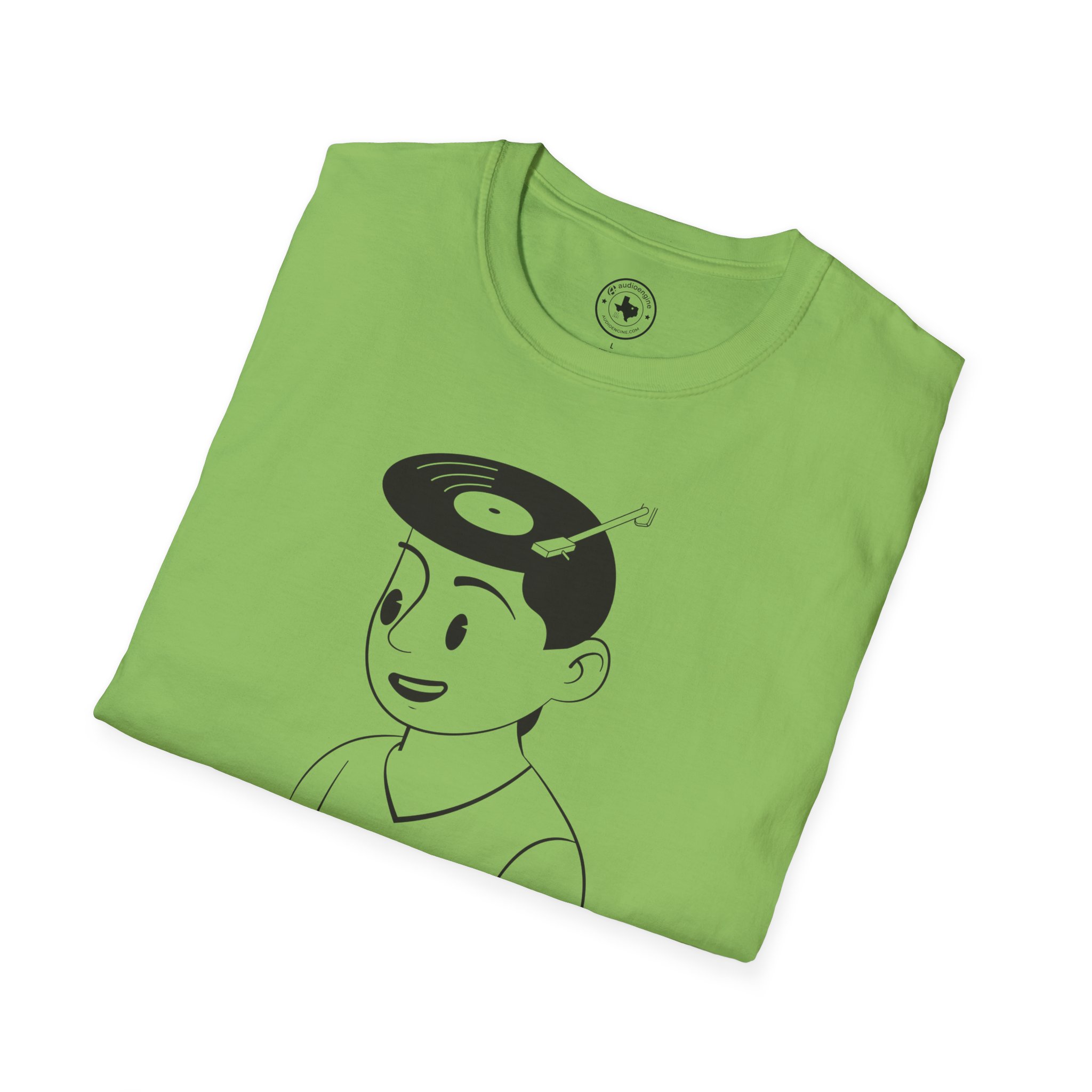 Retro Vinyl Head Illustration T-Shirt - Image 68