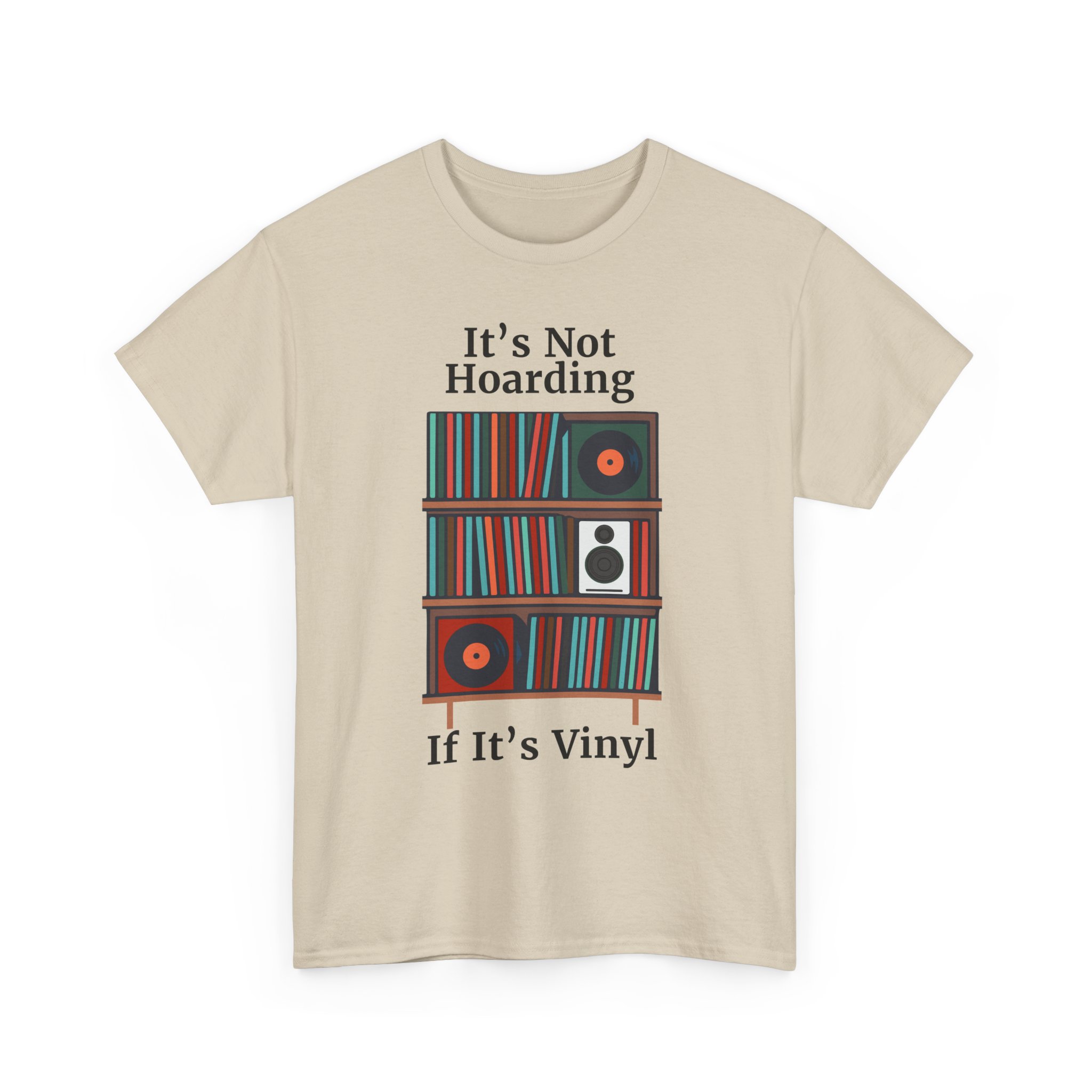 Vinyl Lover's Tee, Music Enthusiast Shirt, Record Collector Gift, Unique Vinyl Print T-Shirt, It's Not Hoarding If It's Vinyl - Image 7