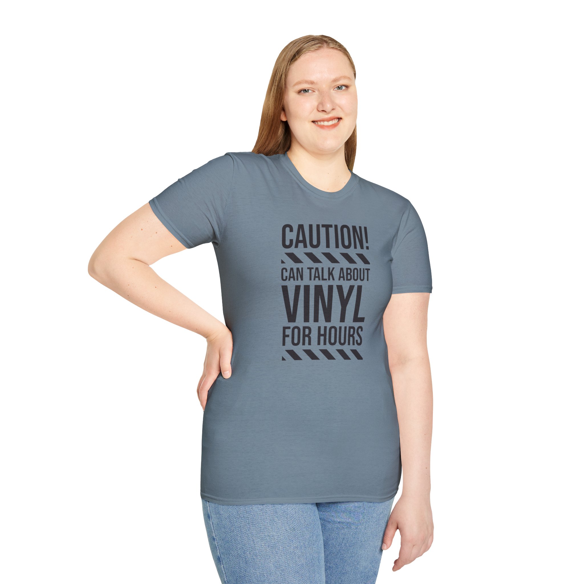 Vinyl Lover T-Shirt — "Caution! Can Talk About Vinyl For Hours" Music Tee - Image 89