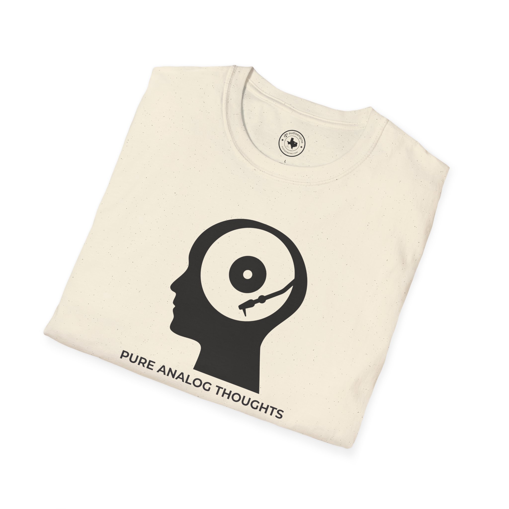Analog Thoughts T-Shirt — 'Pure Analog Thoughts' Record Head Graphic Tee - Image 52