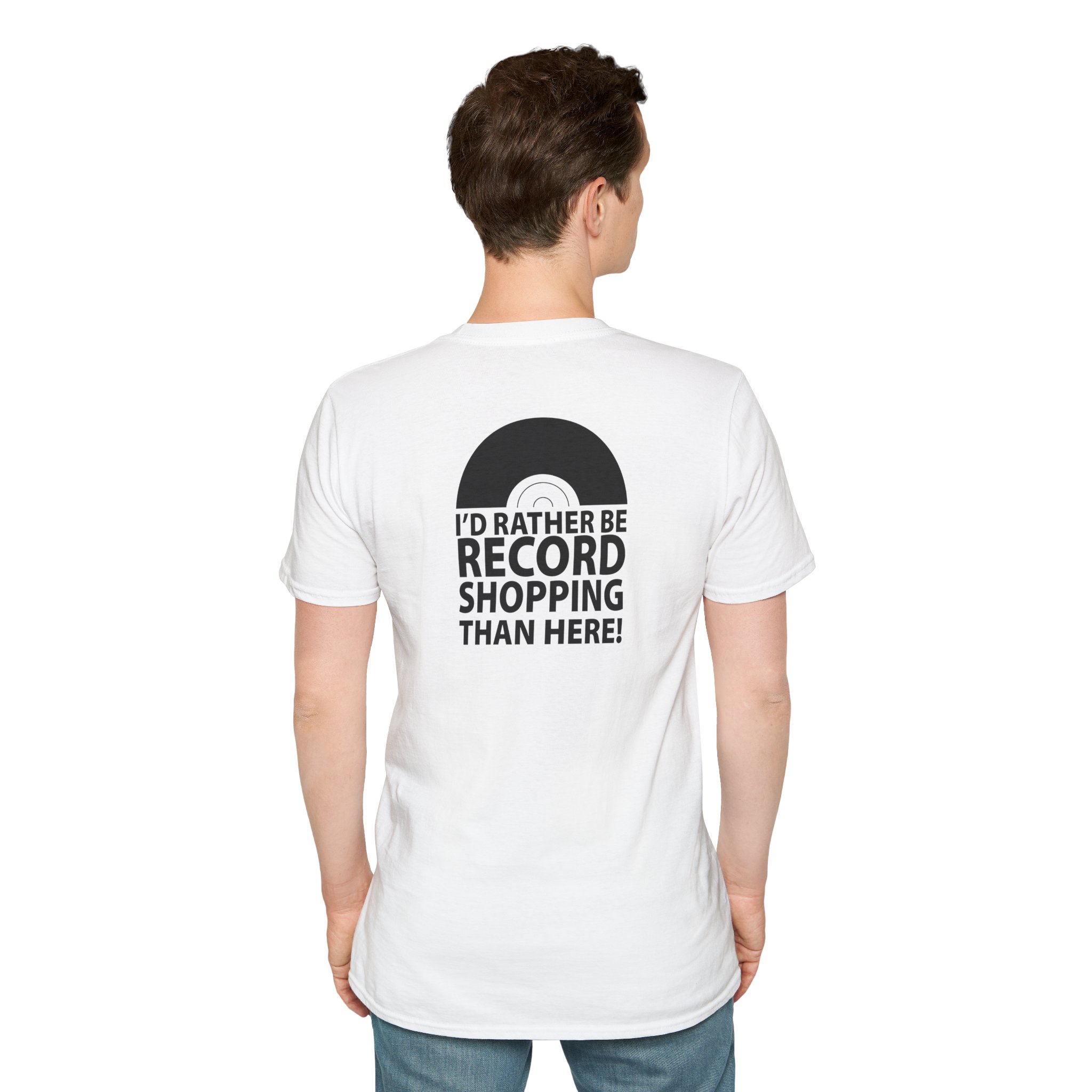 Record Shopping T‑Shirt — “I’d Rather Be Record Shopping Than Here!” Vinyl Lover Tee - Image 12