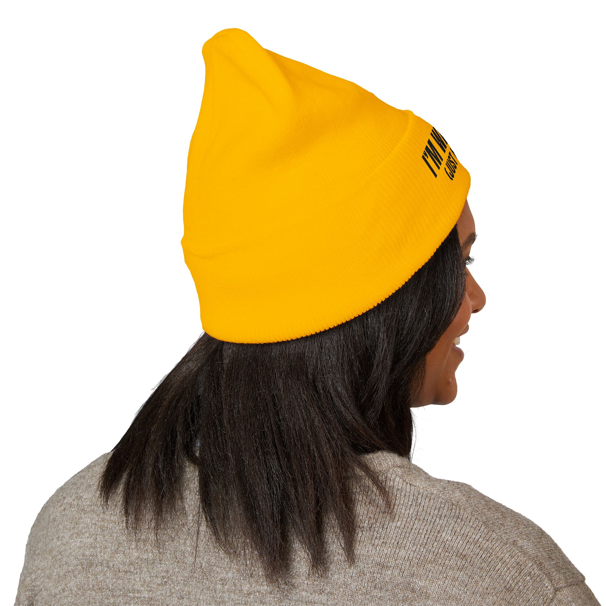 I'm With The DJ (Just Not This One) Embroidered Cuffed Beanie - Image 9