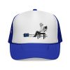 Gym Lover Trucker Cap with Workout Design - Thumbnail Image 1