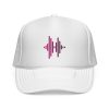 Soundwave Trucker Cap — Pink Gradient Audio Logo Mesh Hat - Thumbnail Image 1