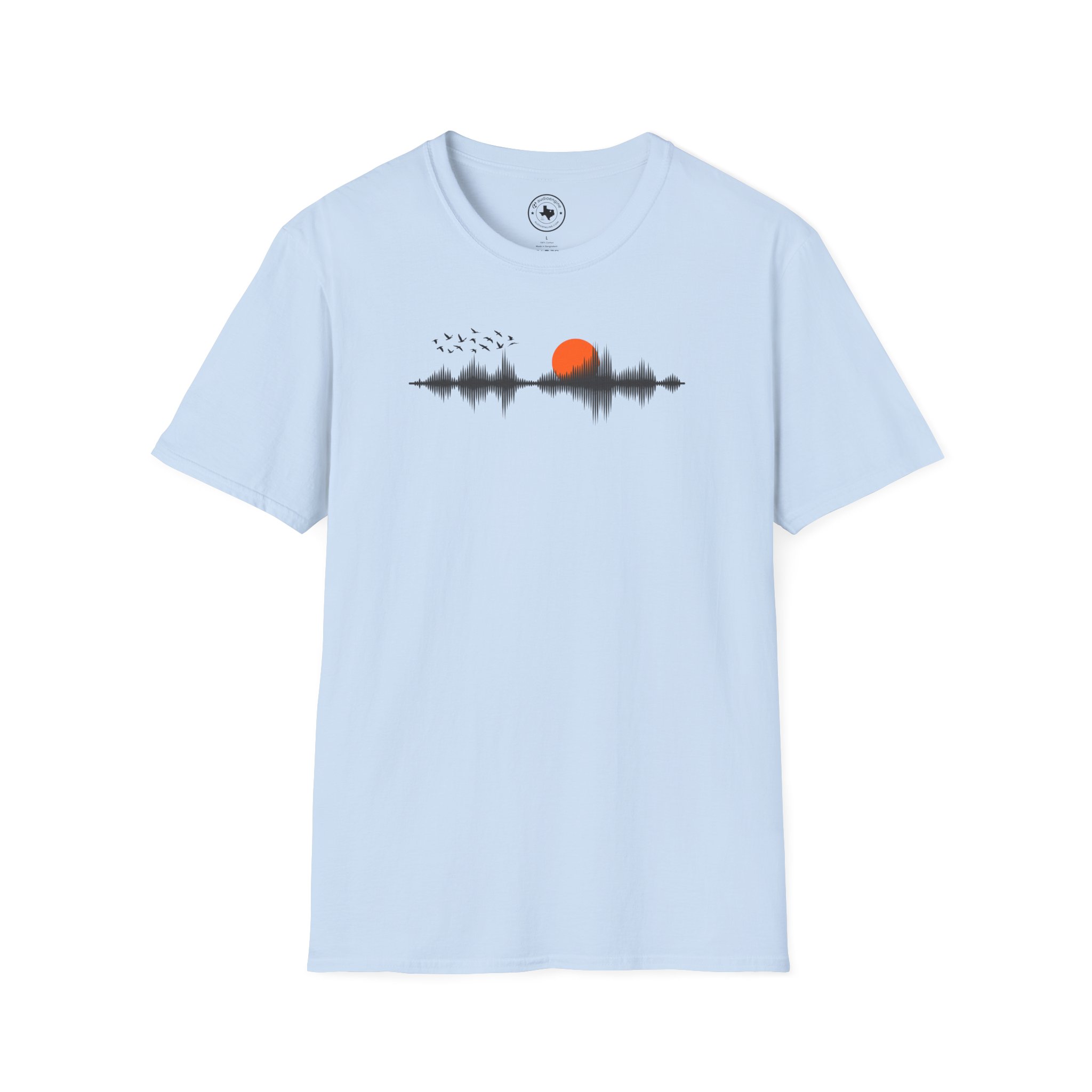 Sunset Soundwave T-Shirt — Minimal Nature Waveform Tee - Image 105