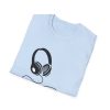 Music Lover Unisex Softstyle T-Shirt with Headphones Design - Thumbnail Image 44