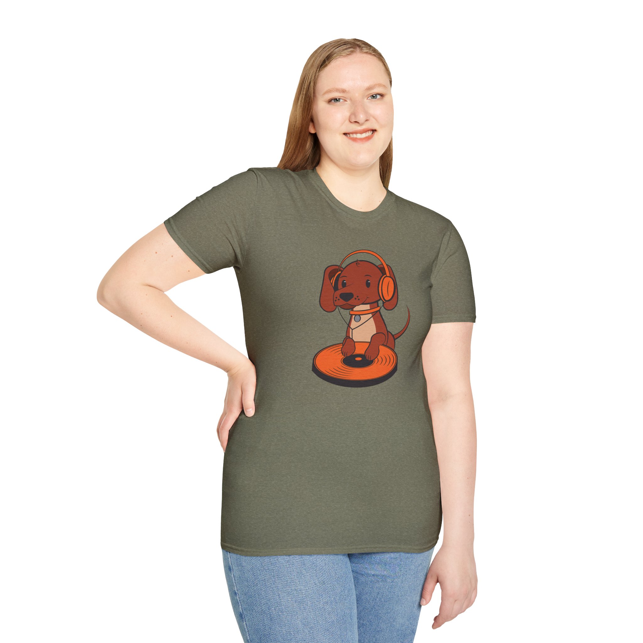 DJ Dachshund Tee — Cute Dog with Headphones Graphic T-Shirt - Image 1