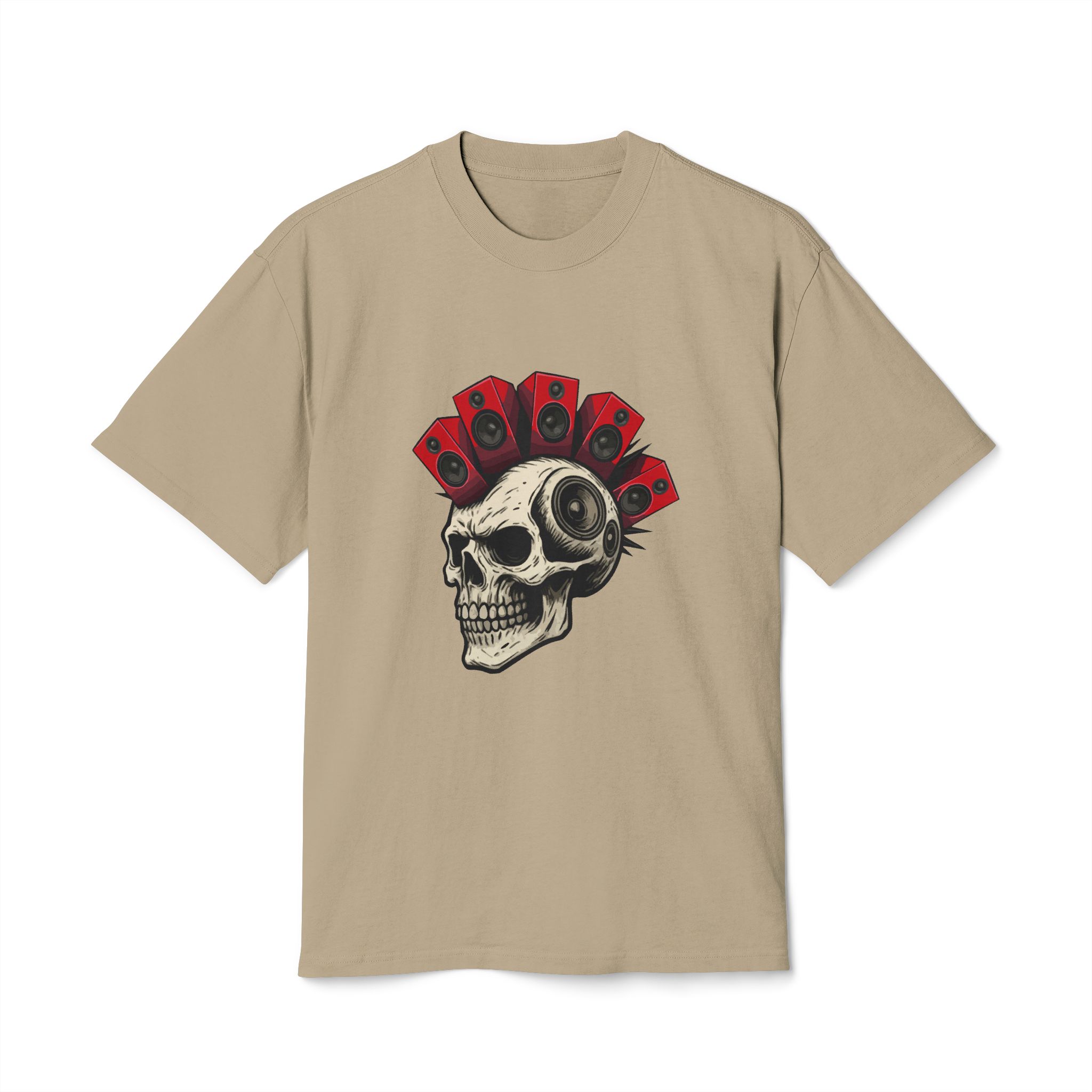 Faded Skull Music Tee - Unisex Retro Graphic T-Shirt - Image 1