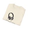 Music Lover Unisex Softstyle T-Shirt with Headphones Design - Thumbnail Image 24