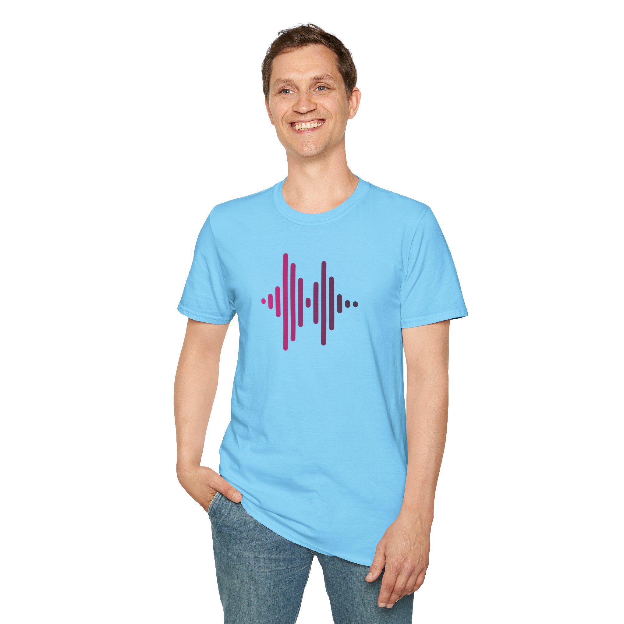 Audio Waveform Graphic Tee — Gradient Soundwave T-Shirt - Image 118