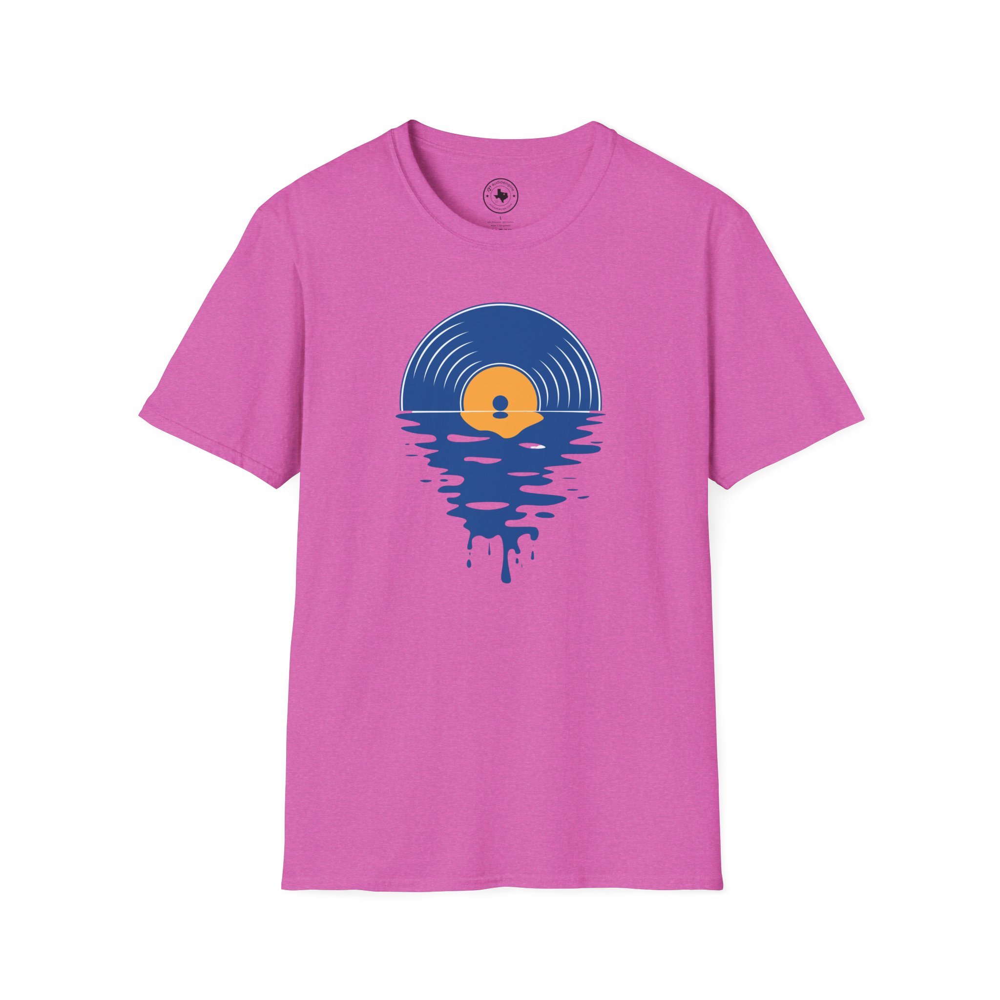 Sunset Vinyl Record T‑Shirt — Retro Music Lake Graphic Tee - Image 236