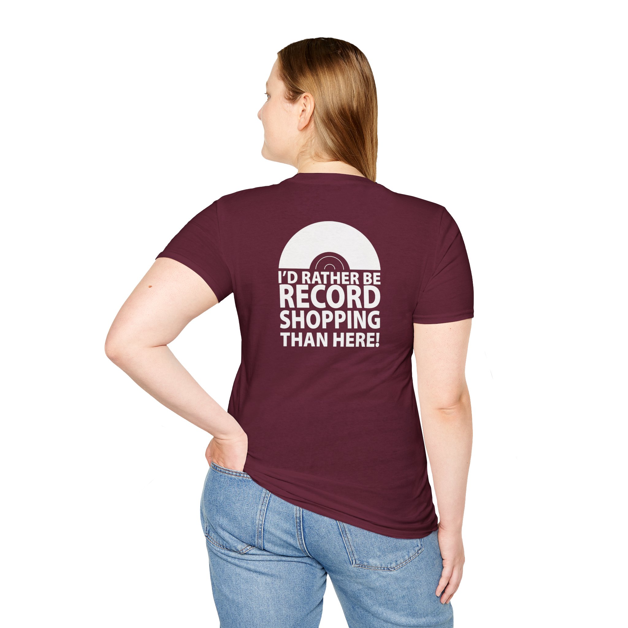 Record Shopping T‑Shirt — “I’d Rather Be Record Shopping Than Here!” Vinyl Lover Tee - Image 23