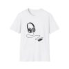 Music Lover Unisex Softstyle T-Shirt with Headphones Design - Thumbnail Image 5