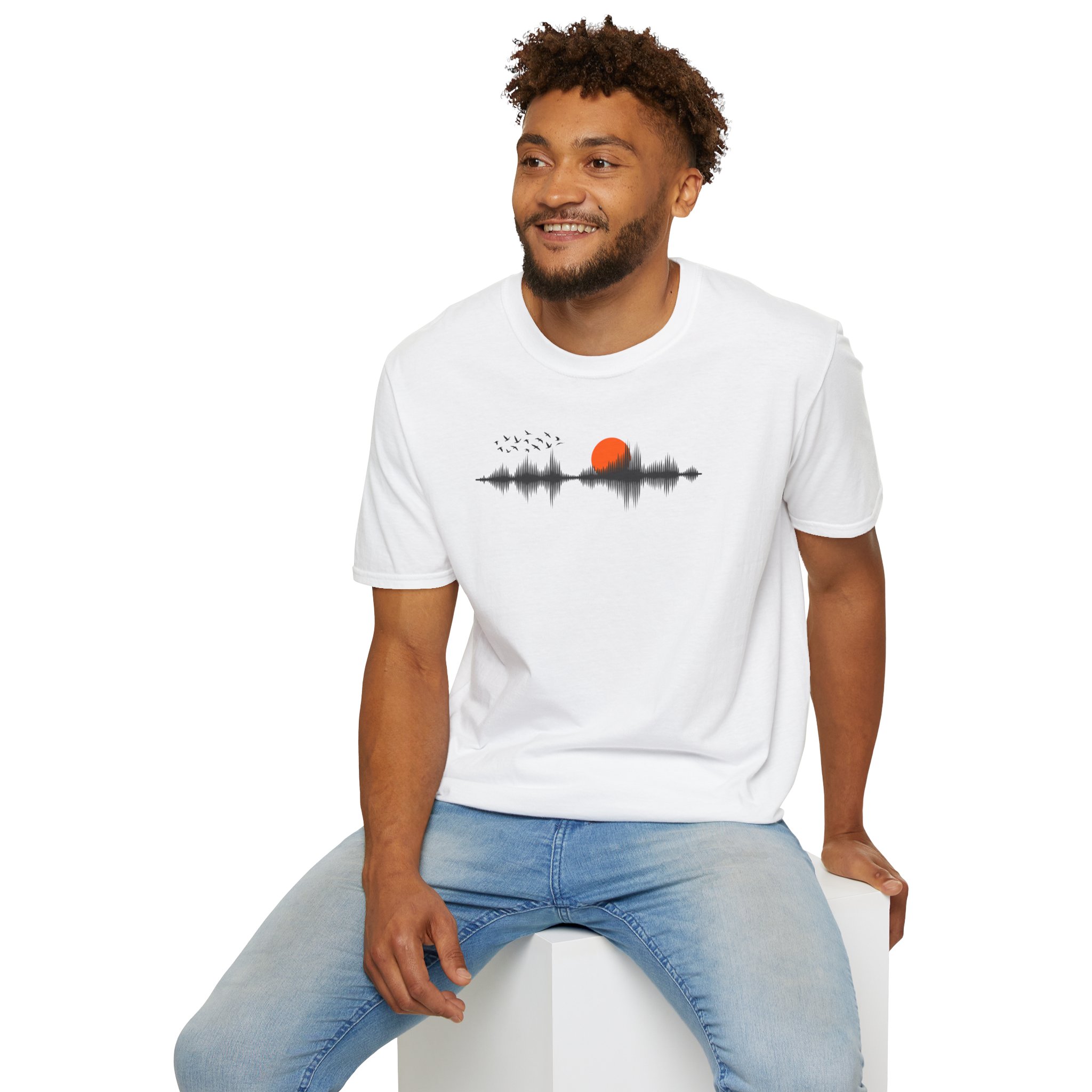 Sunset Soundwave T-Shirt — Minimal Nature Waveform Tee - Image 16