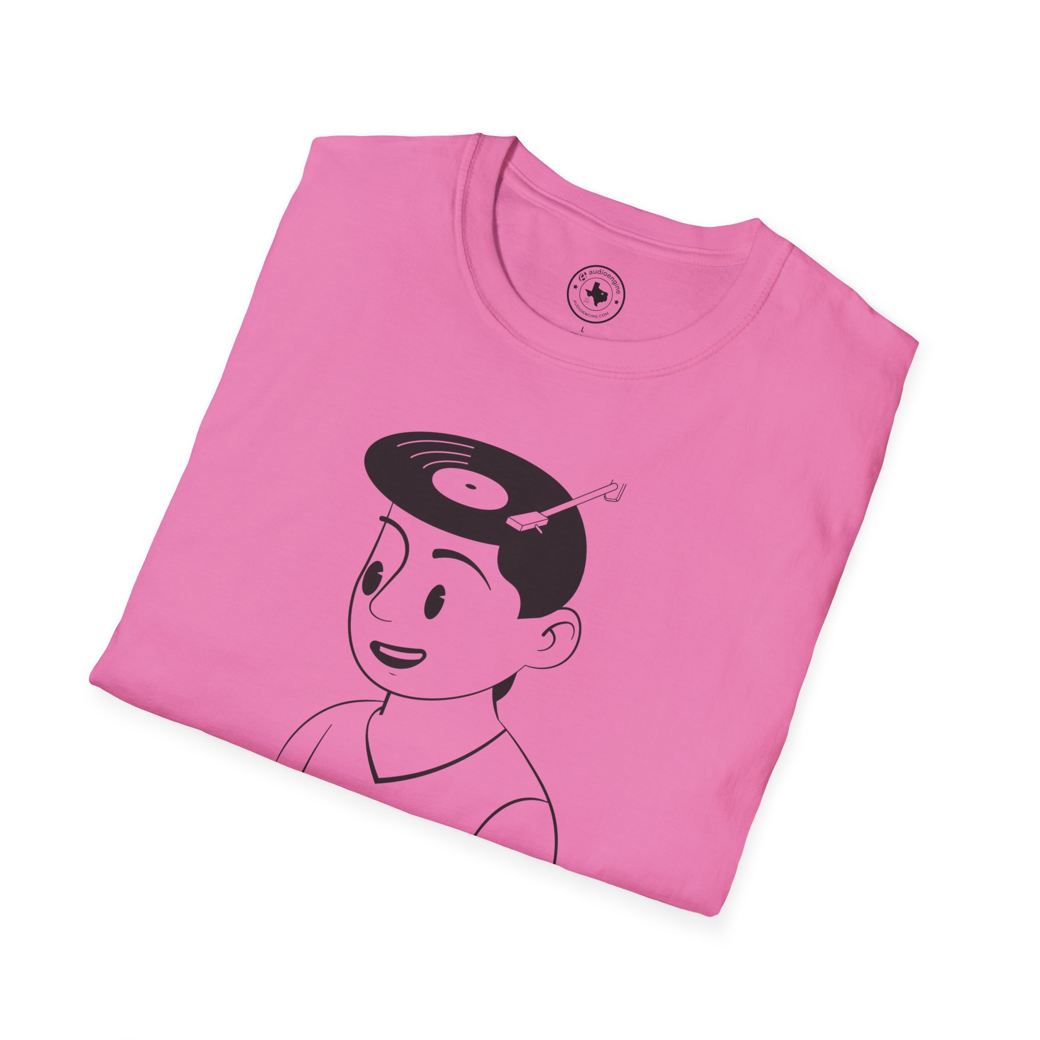 Retro Vinyl Head Illustration T-Shirt - Image 116