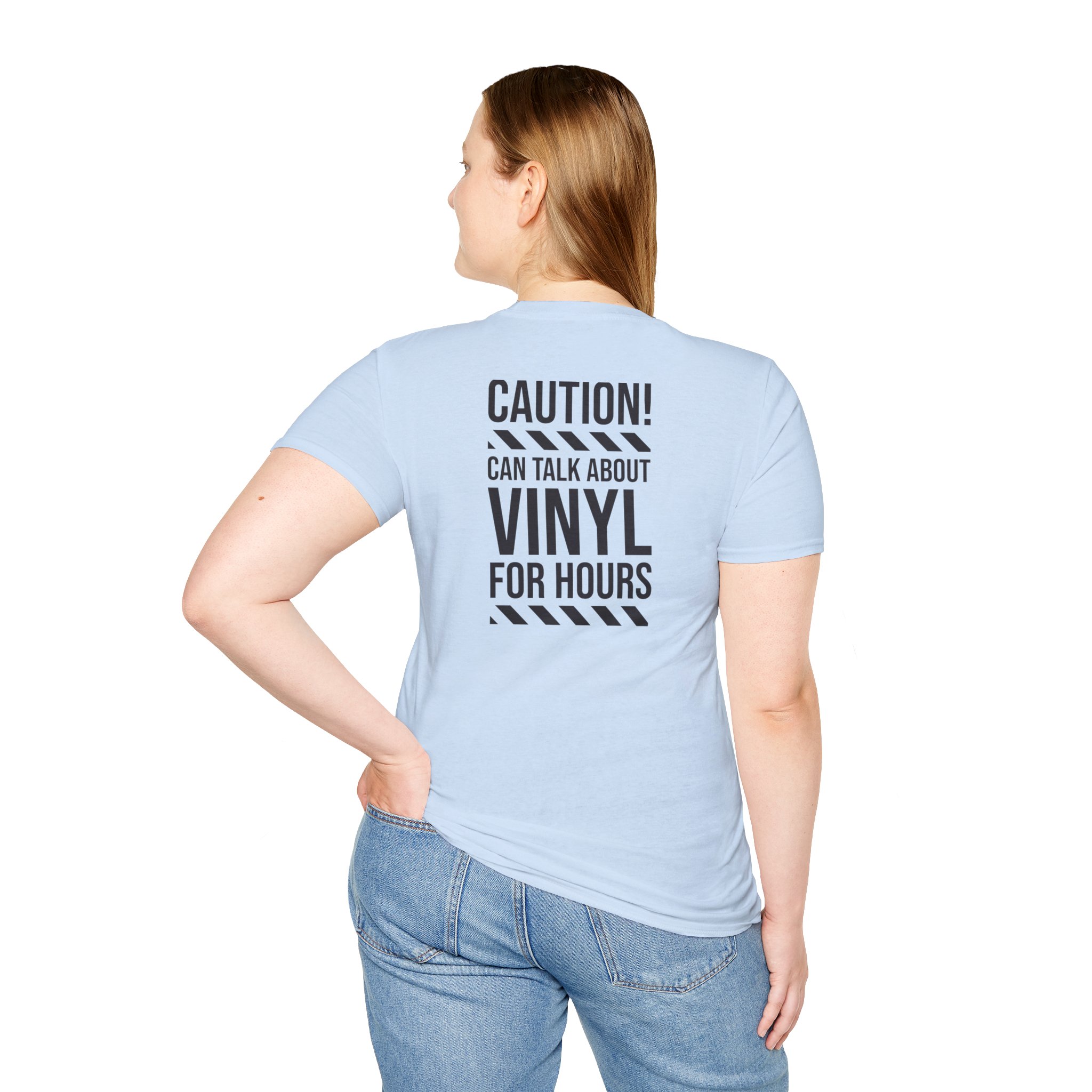 Vinyl Lover T-Shirt — "Caution! Can Talk About Vinyl For Hours" Graphic Tee - Image 83