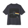 Retro Vibes Unisex Oversized Boxy Tee, Music Lover Shirt, Festival Attire, Comfortable Casual Tee, Graphic Tee for Every Day - Thumbnail Image 1