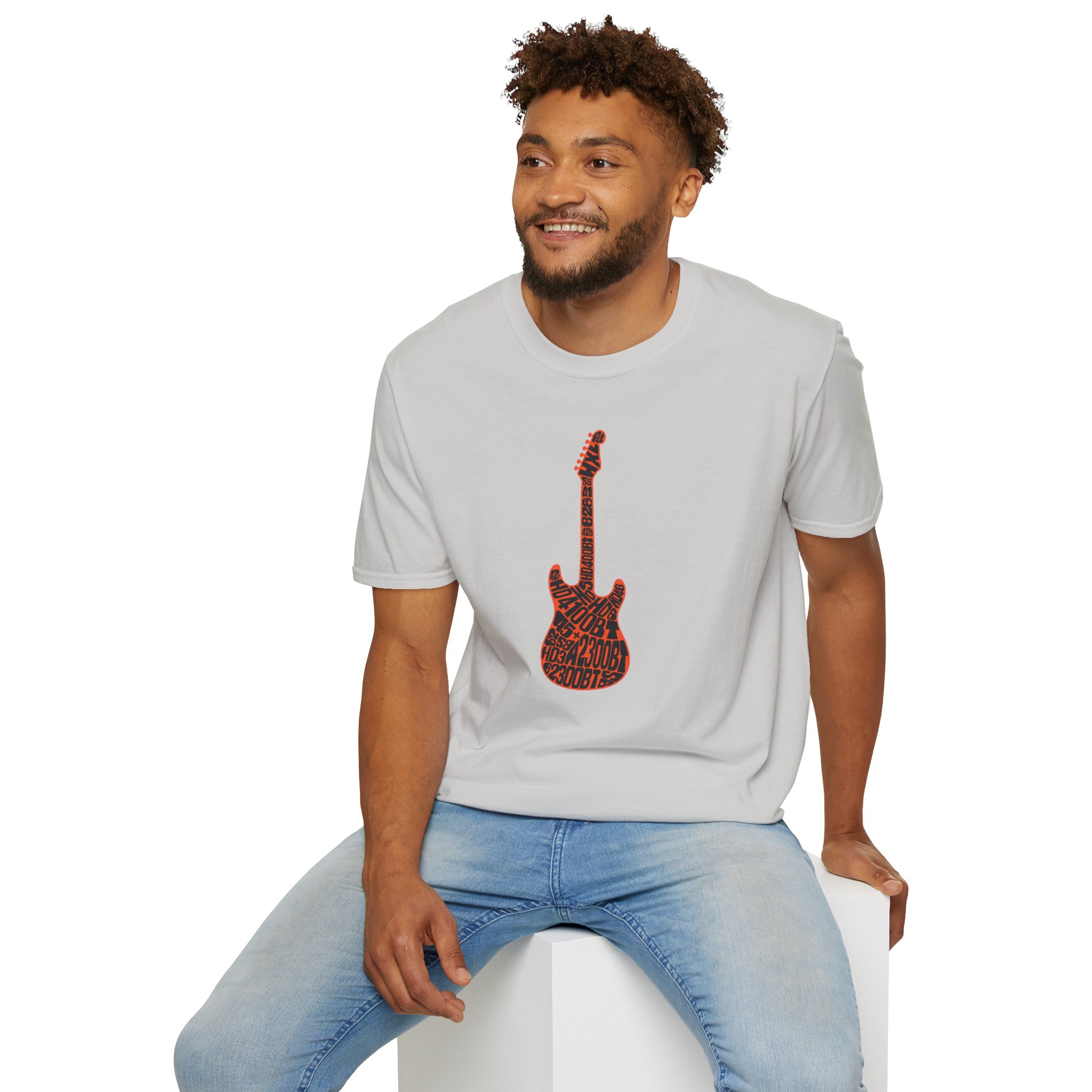 Electric Guitar Graphic T‑Shirt — Red Pattern Rock Music Tee - Image 49