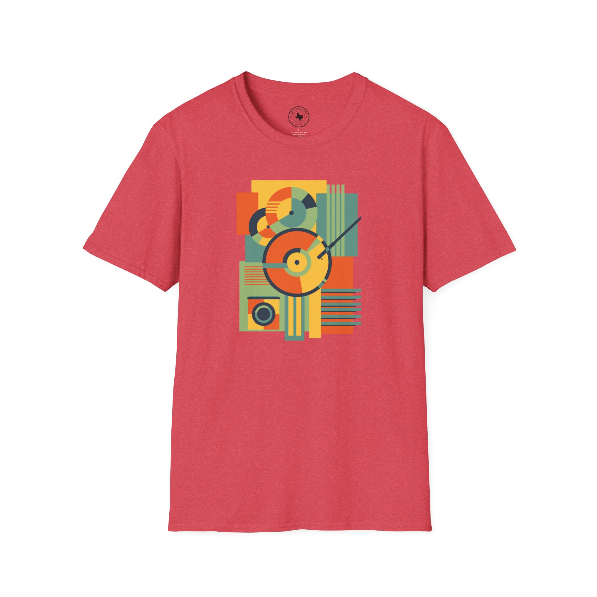 Retro Geometric Vinyl Record T-Shirt — Vintage Music Graphic Tee - Image 111