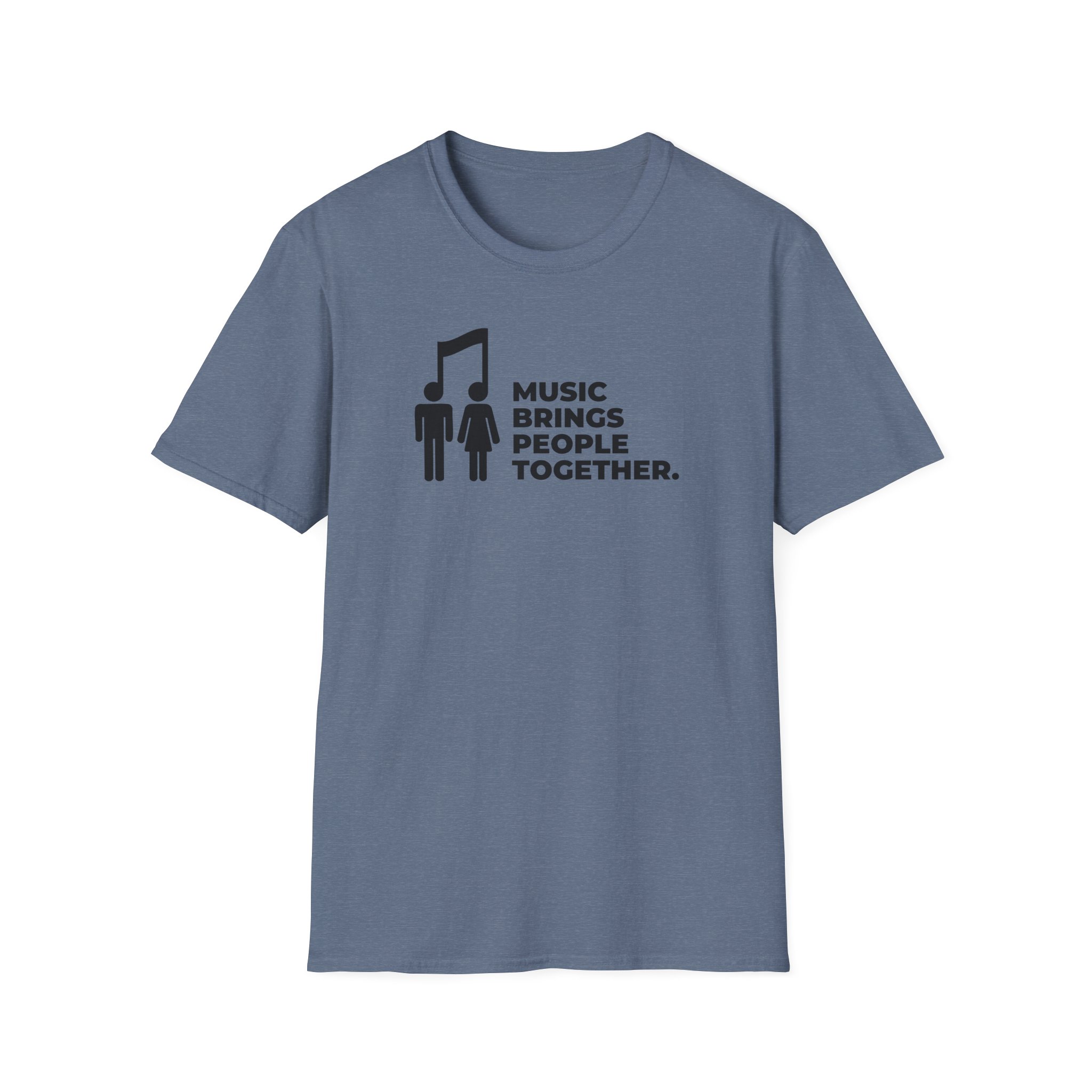 Music Brings People Together Unisex Softstyle T-Shirt - Image 45