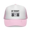 Trucker Cap — "My Therapy" Boombox Mesh Hat - Thumbnail Image 1