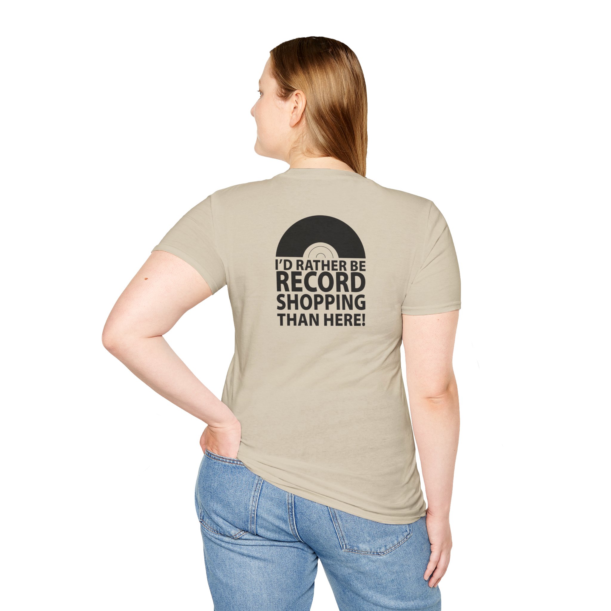 Record Shopping T‑Shirt — “I’d Rather Be Record Shopping Than Here!” Vinyl Lover Tee - Image 17