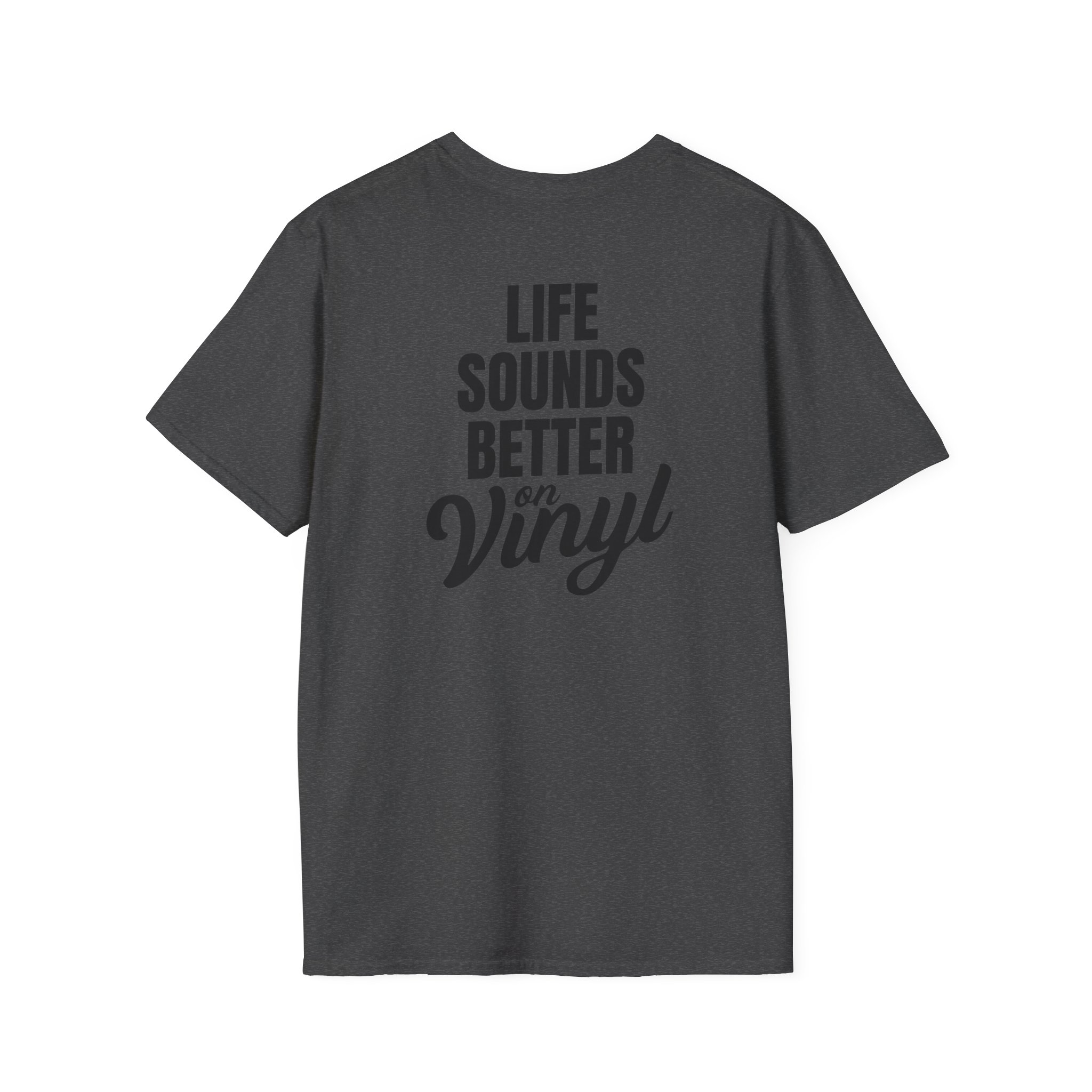 Vinyl Lover Unisex Softstyle T-Shirt - Life Sounds Better on Vinyl - Image 40