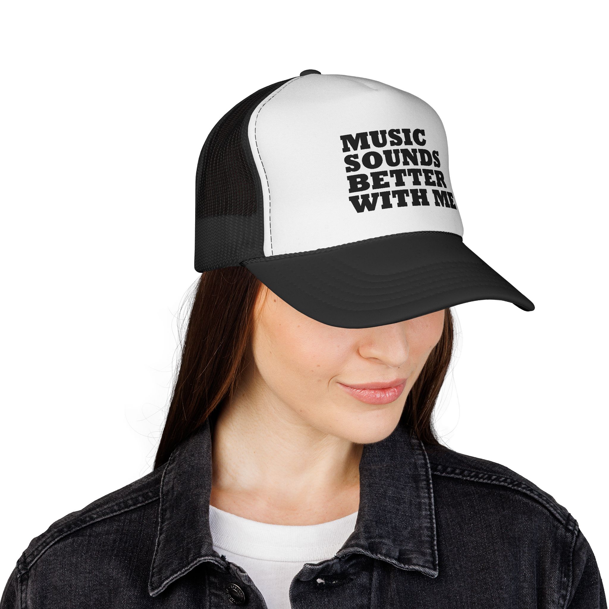 Music Vibe Trucker Cap - "Music Sounds Better With Me" - Image 29