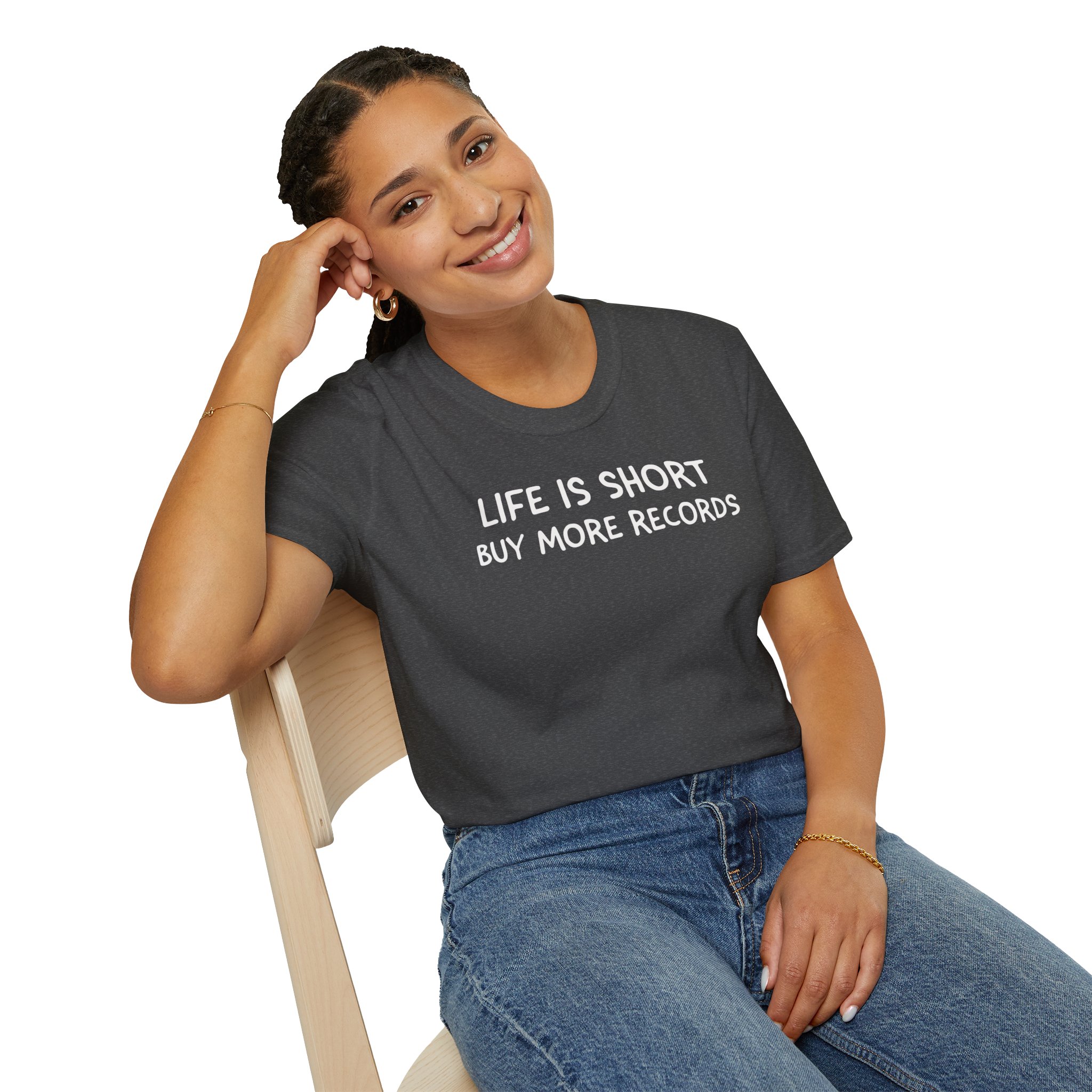 Life Is Short Buy More Records T-Shirt — Vinyl Lover Tee - Image 55