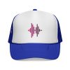 Soundwave Trucker Cap — Pink Gradient Audio Logo Mesh Hat - Thumbnail Image 1