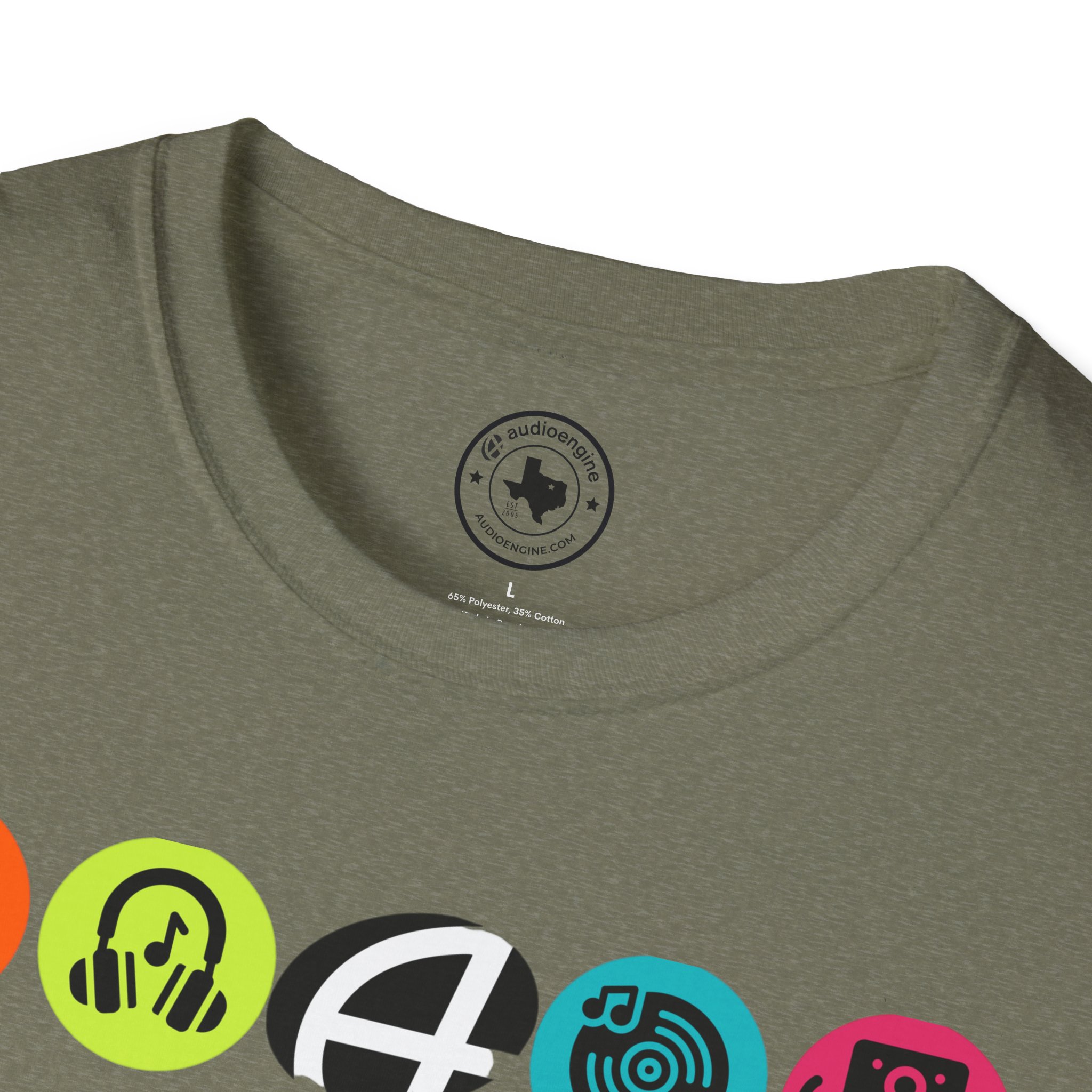 Music Icon Row T-Shirt — Colorful Band Equipment Graphic Tee - Image 57