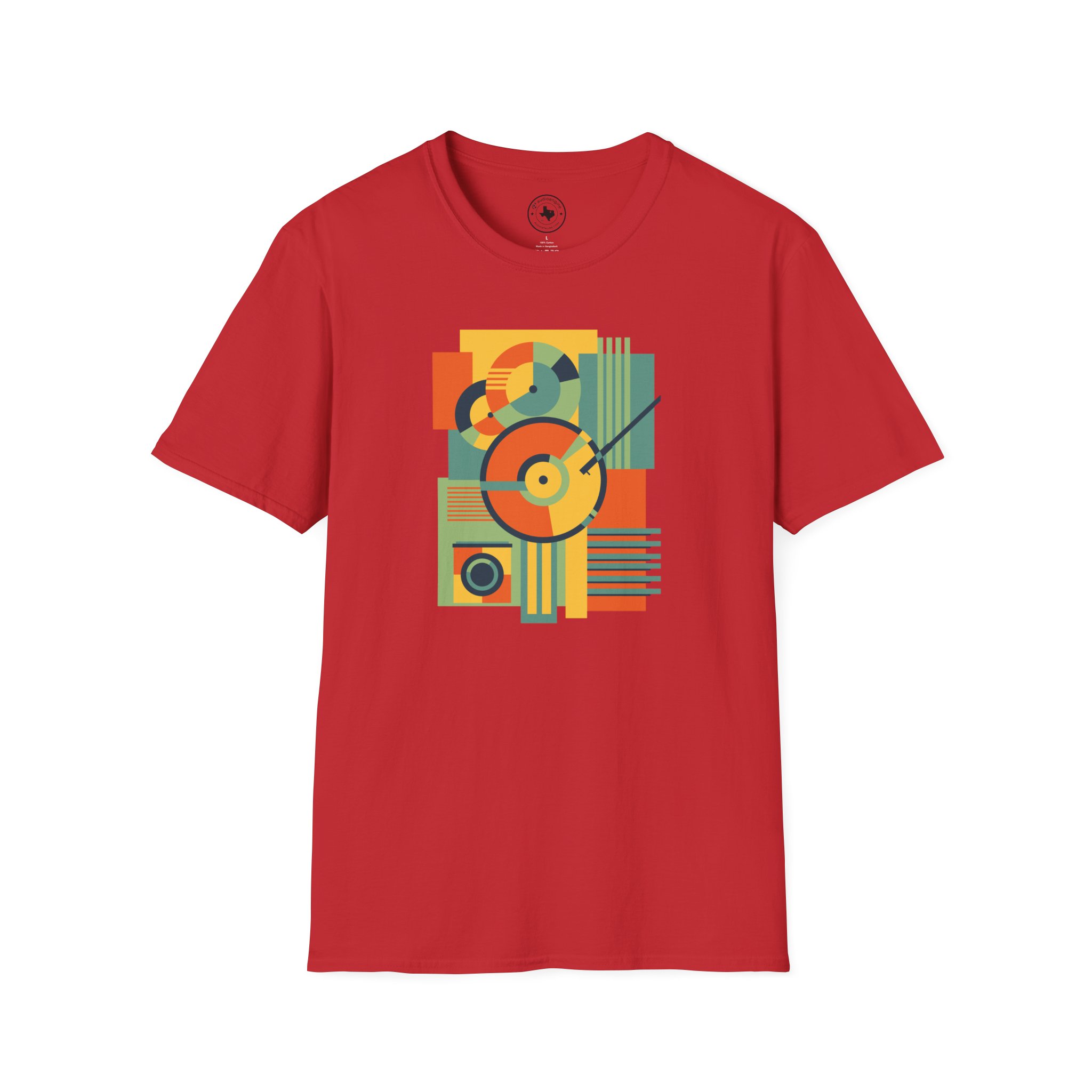 Retro Geometric Vinyl Record T-Shirt — Vintage Music Graphic Tee - Image 121