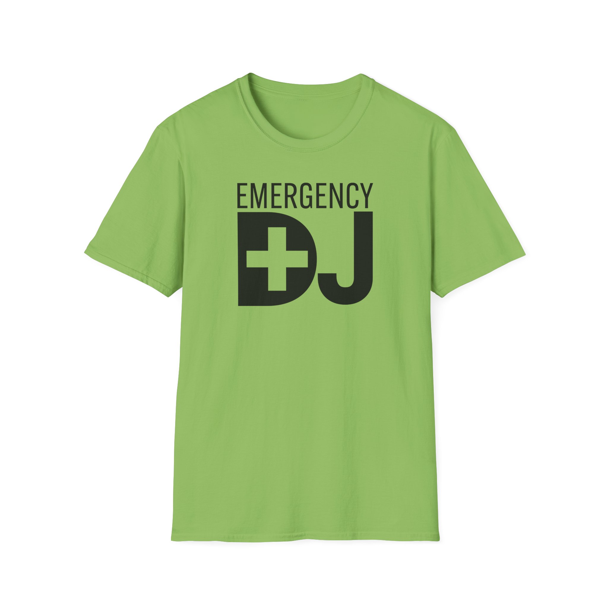 Emergency DJ Unisex Softstyle T-Shirt - Perfect for Music Lovers and Events - Image 1