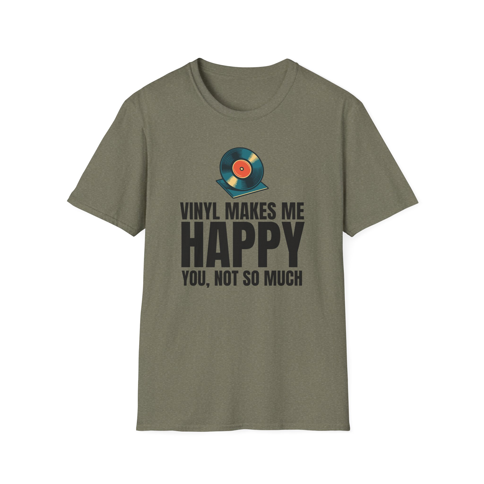 Vinyl Makes Me Happy Unisex T-Shirt - Image 31