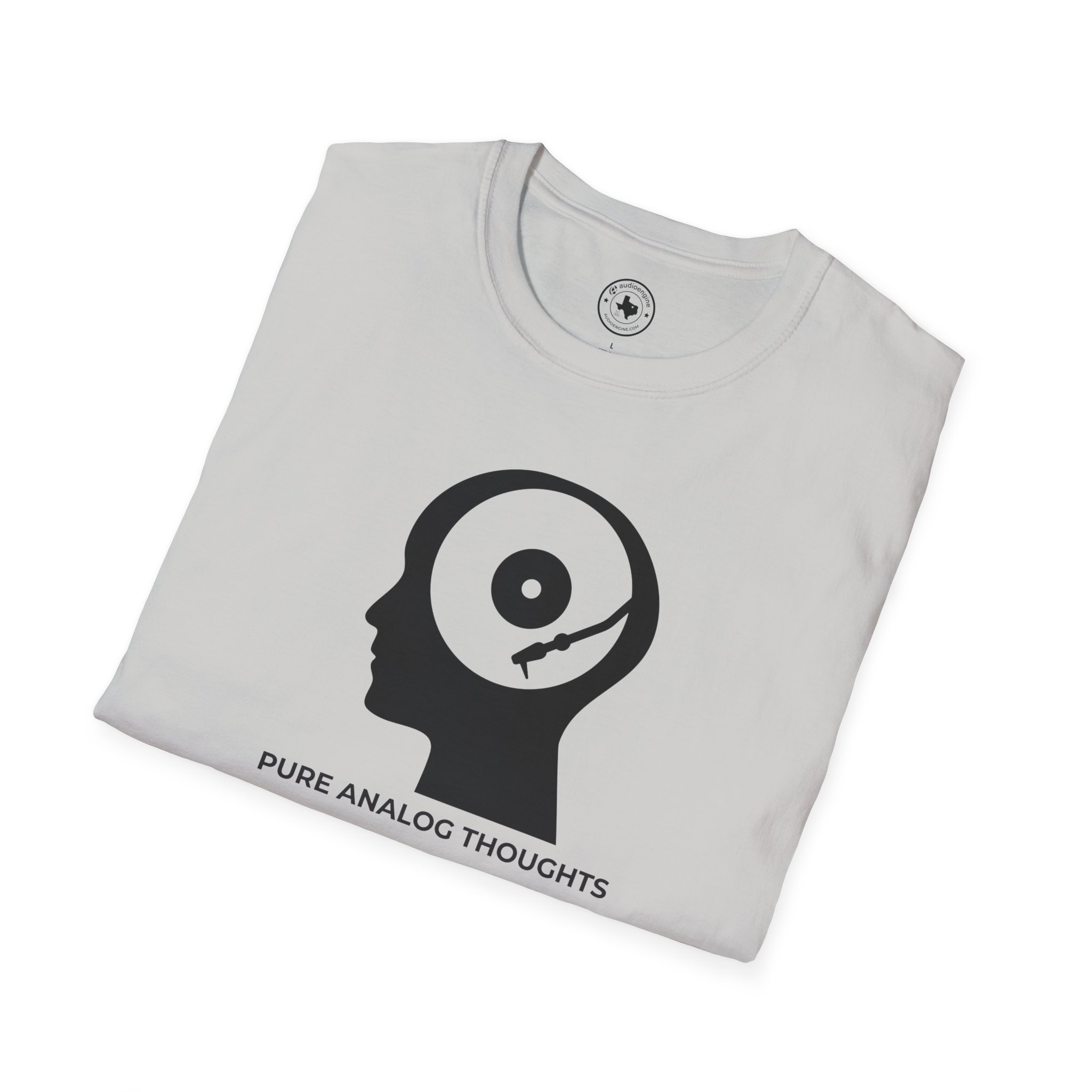 Analog Thoughts T-Shirt — 'Pure Analog Thoughts' Record Head Graphic Tee - Image 36