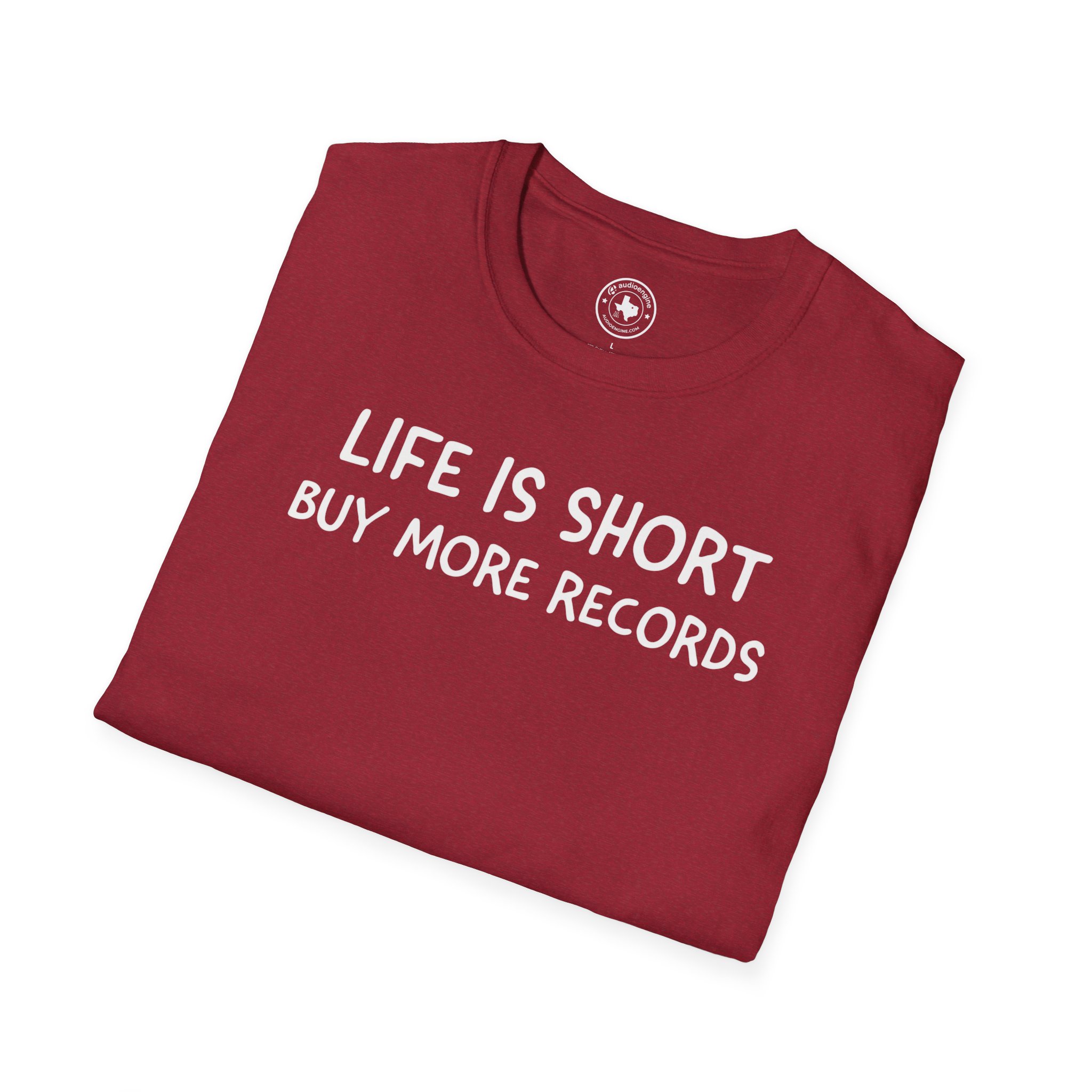 Life Is Short Buy More Records T-Shirt — Vinyl Lover Tee - Image 100